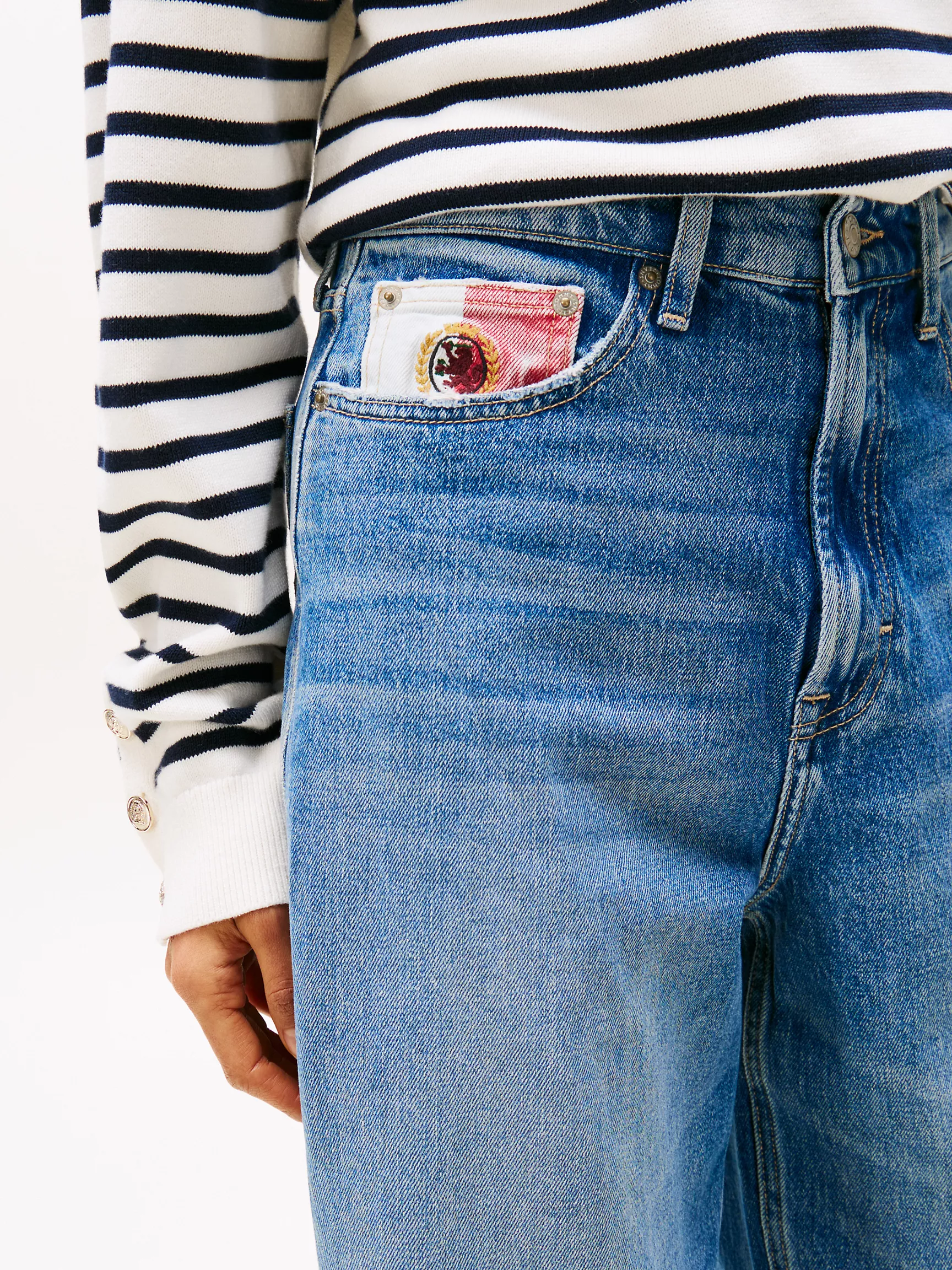 Женские джинсы Tommy Hilfiger, Джинсы с высокой посадкой и широкими штанинами