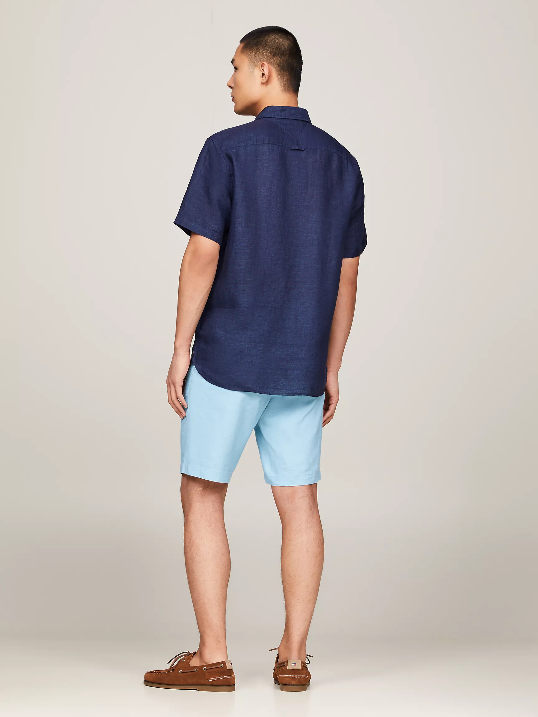 Мужская рубашка Tommy Hilfiger, Стандартная рубашка из окрашенного льна