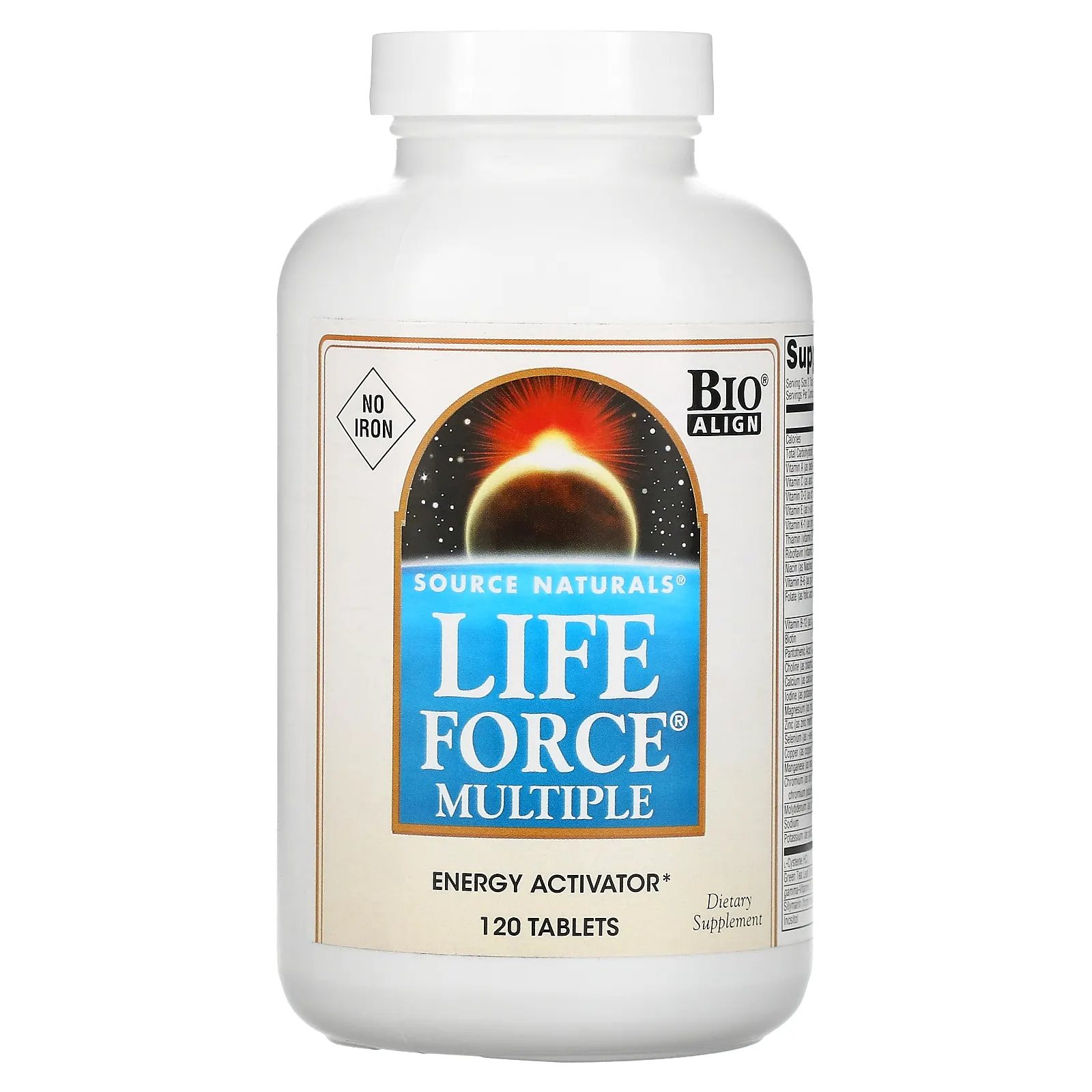 Source Naturals, Мультивитамины Life Force, без железа, 120 таблеток