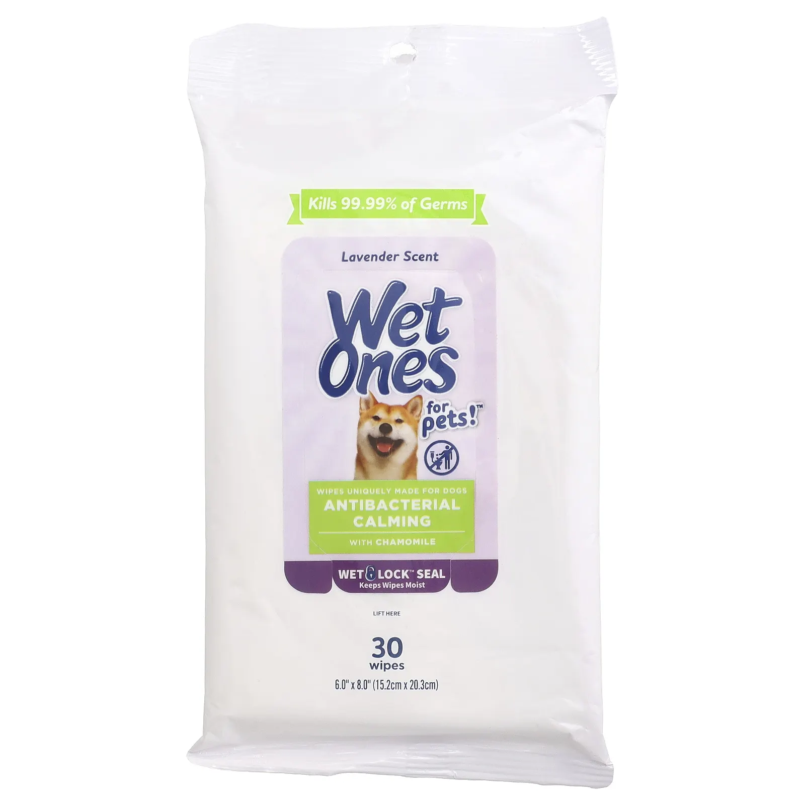 Wet Ones, For Pets™, успокаивающие салфетки для собак, с запахом лаванды, 30 шт.