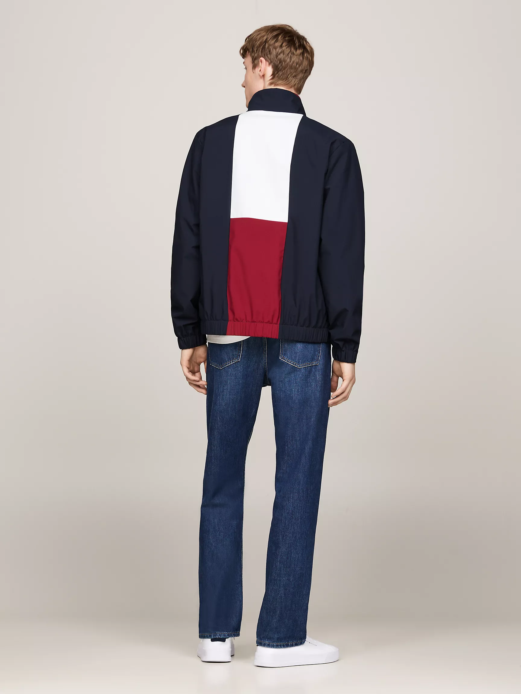 Мужская куртка Tommy Hilfiger, Водоотталкивающая куртка с флаговым принтом на спине