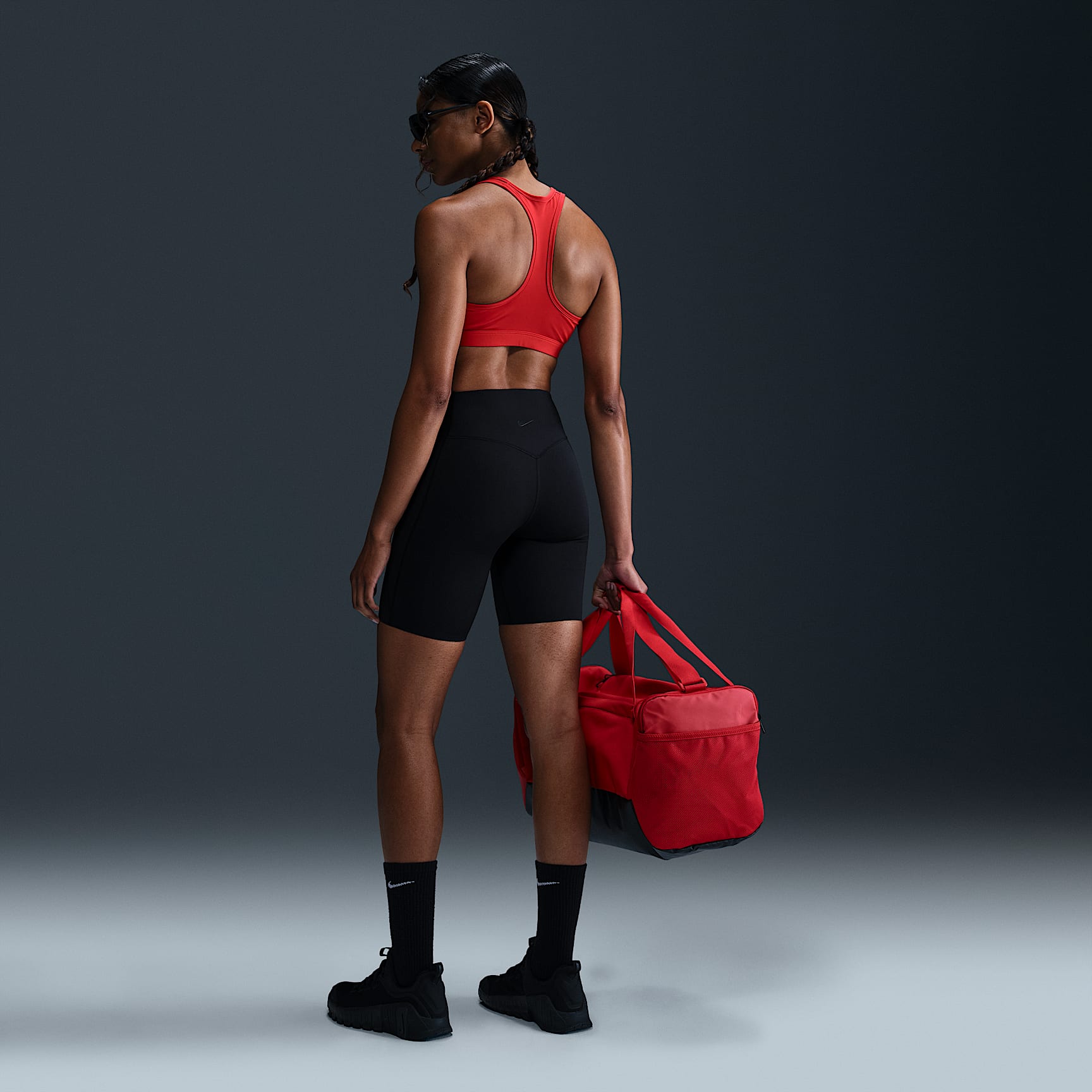 Nike Universa Women's Medium-Support High-Waisted 8" Biker Shorts with Pockets