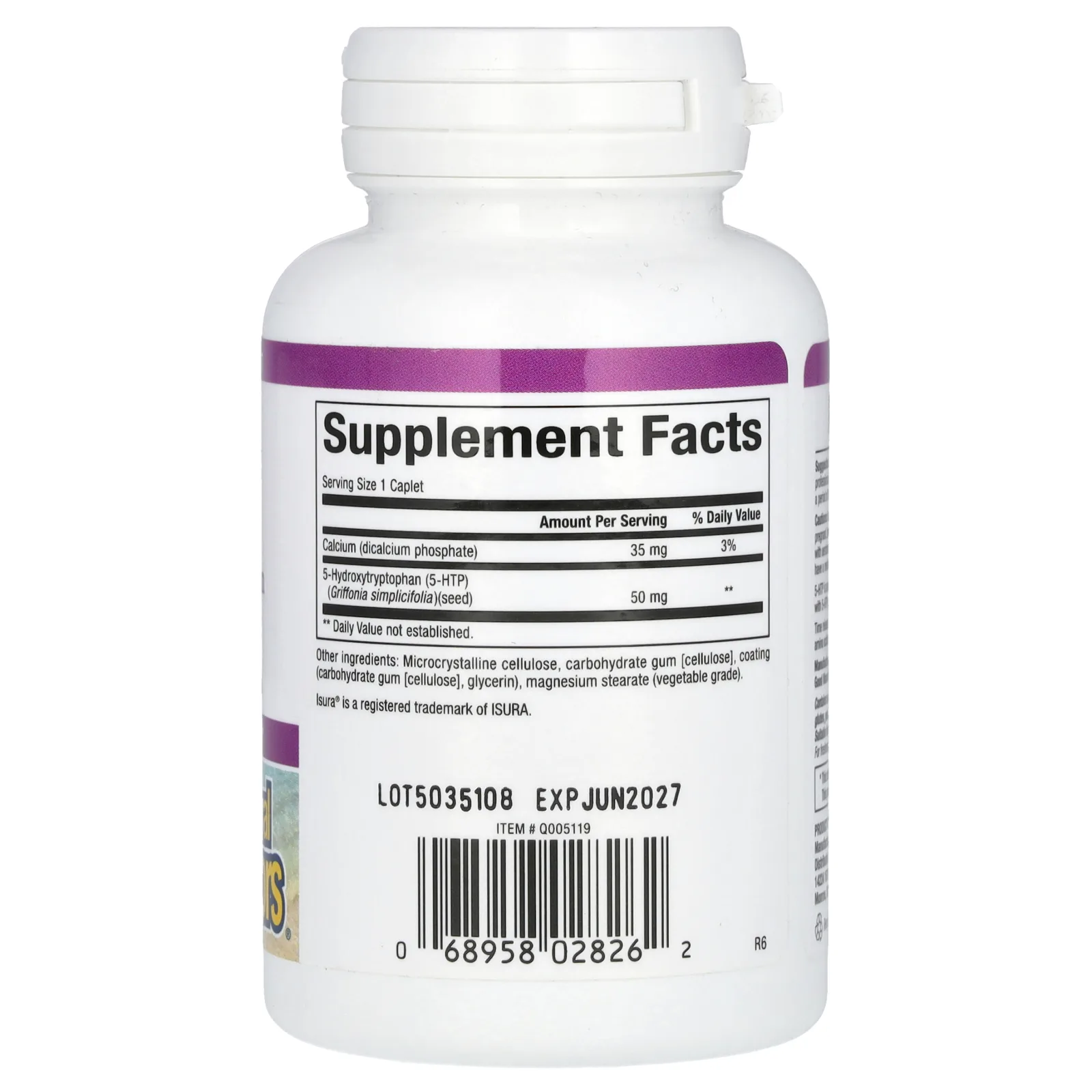 Natural Factors, 5-гидрокситриптофан, 50 мг, 60 капсул с замедленным высвобождением