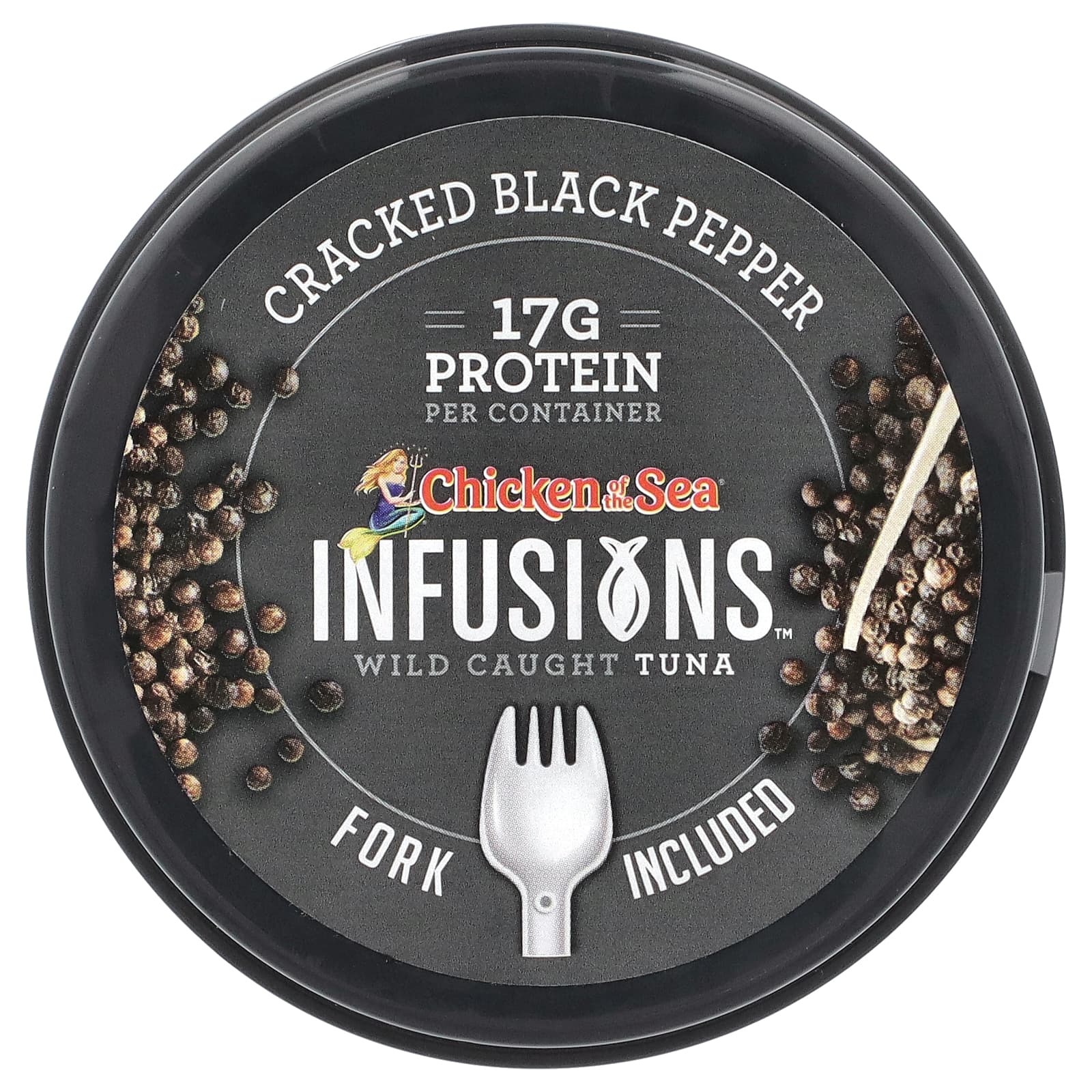 Chicken of the Sea, Infusions, дикий тунец, измельченный черный перец, 80 г (2,8 унции)