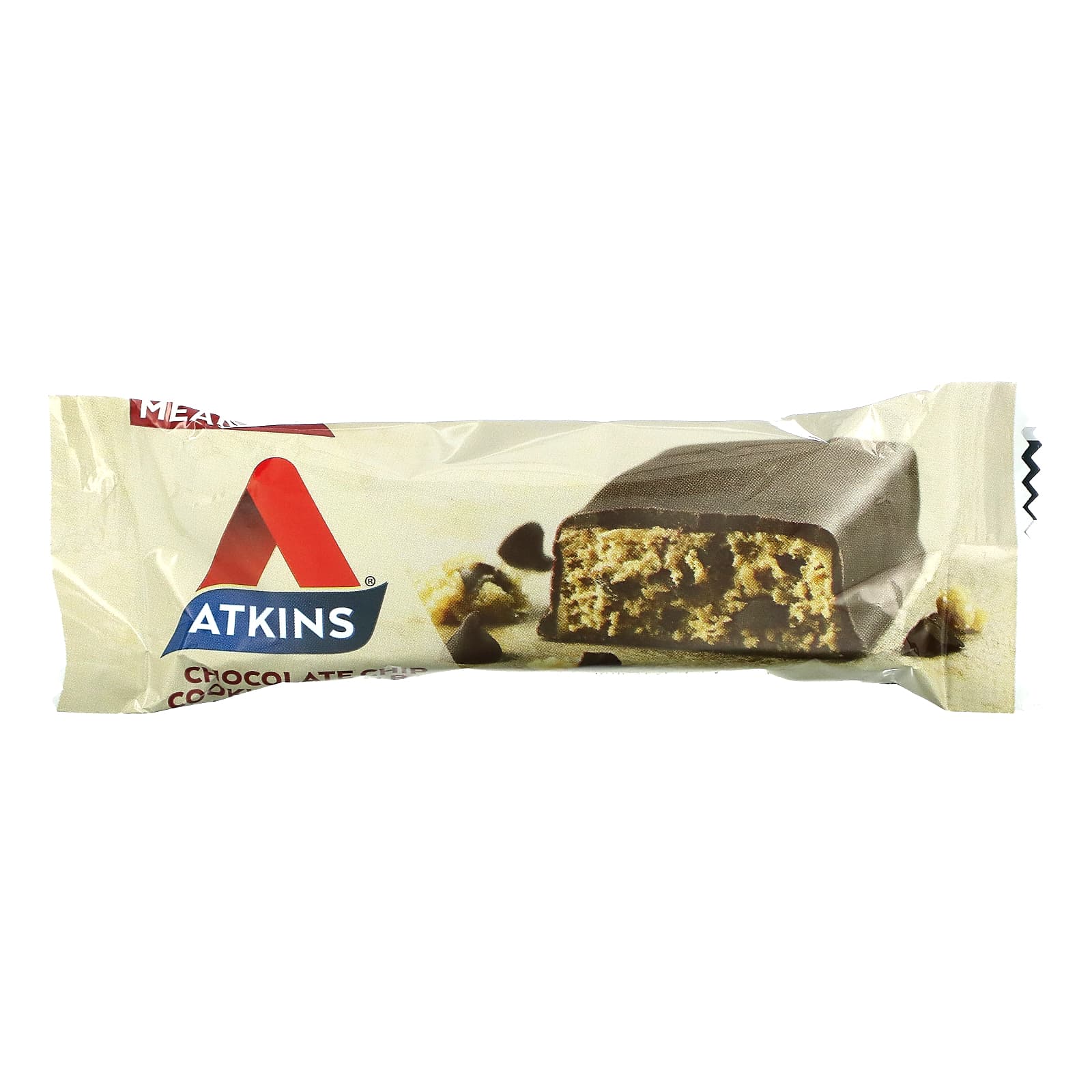 Atkins, протеиновый батончик для перекуса, со вкусом печенья с шоколадной крошкой, 5 штук по 60 г (2,12 унции)