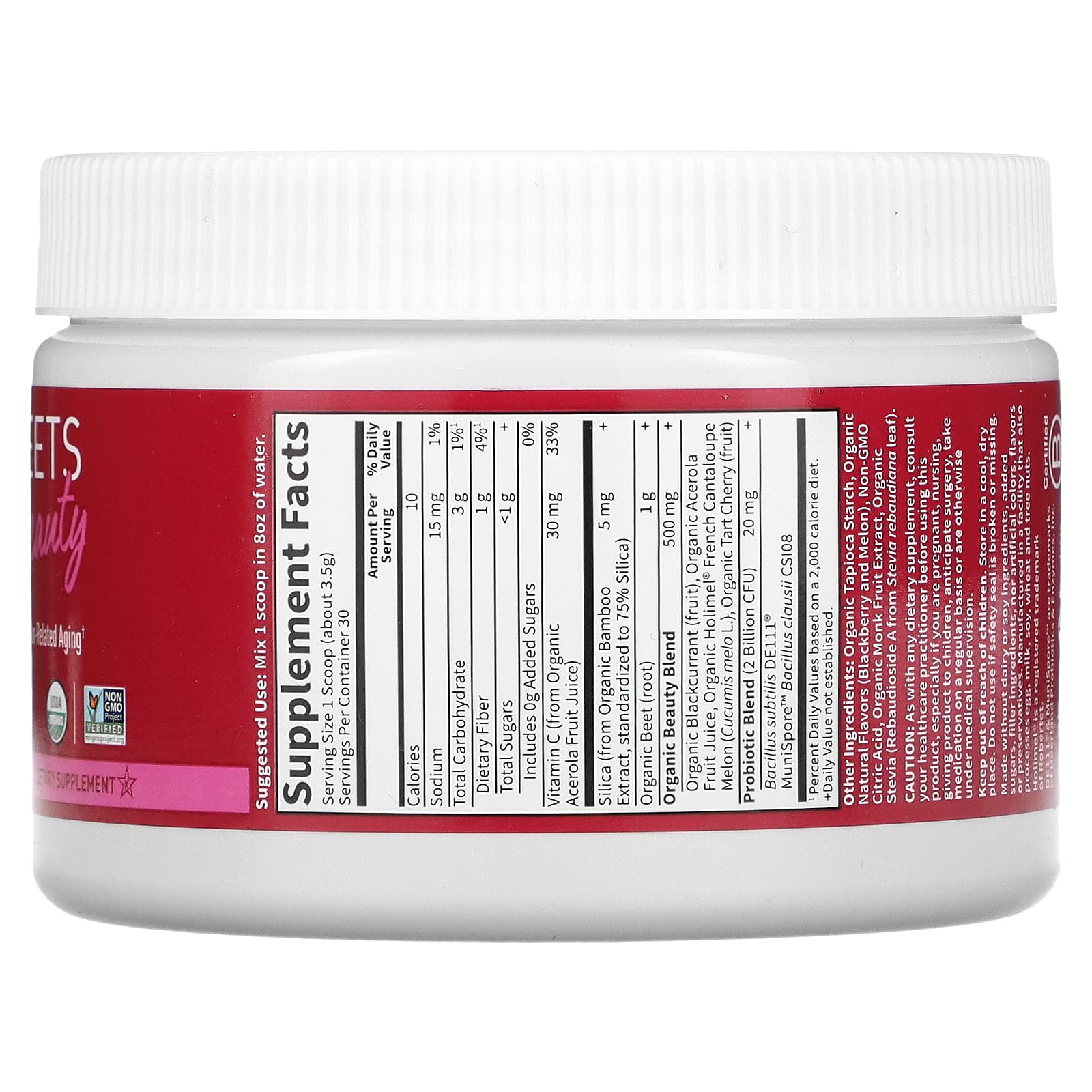 Garden of Life, Beets Beauty, ежевика и дыня, 105 г (3,7 унции)