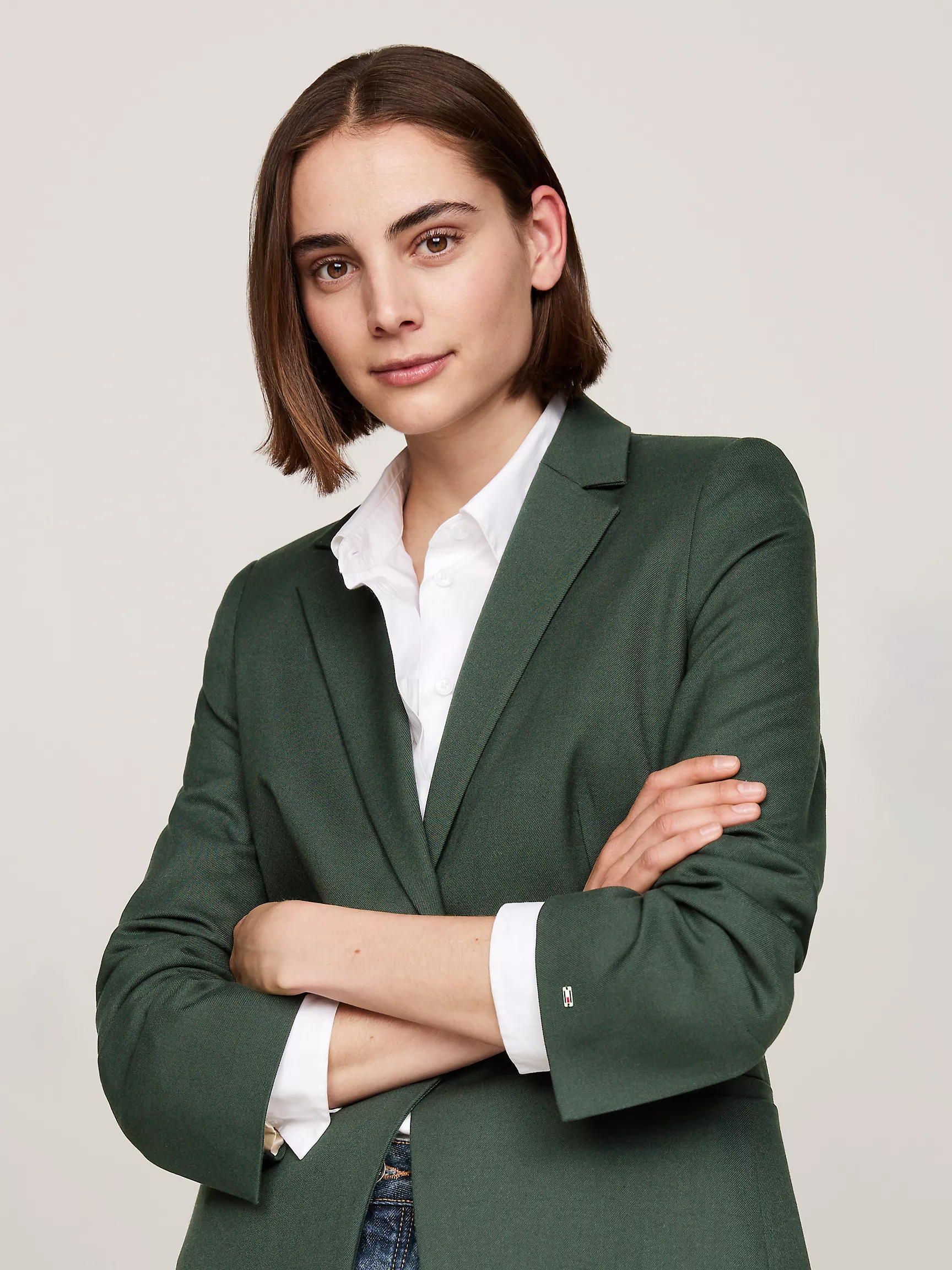 Женский пиджак Tommy Hilfiger, Однотонный эластичный блейзер
