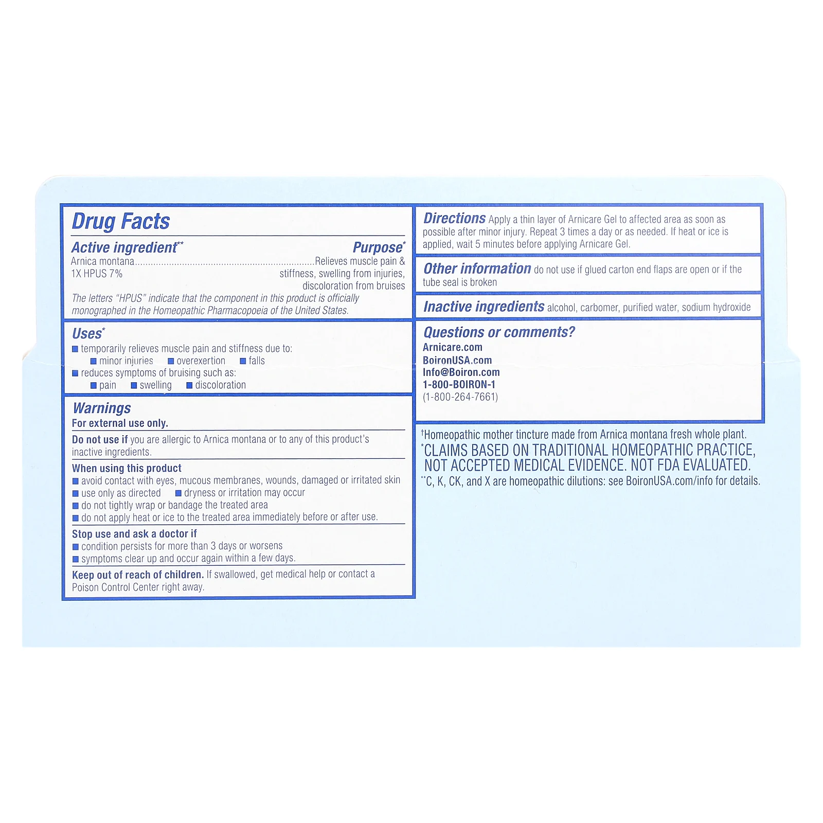 Boiron, Arnicare, обезболивающий гель, без отдушки, 75 г (2,6 унции)