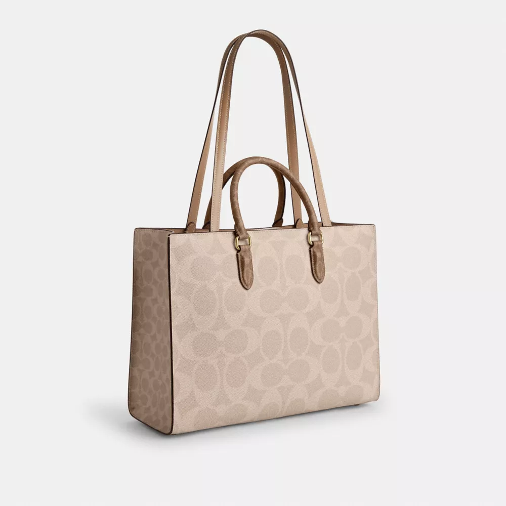 Сумка COACH Maggie Tote Bag In Blocked Signature Canvas