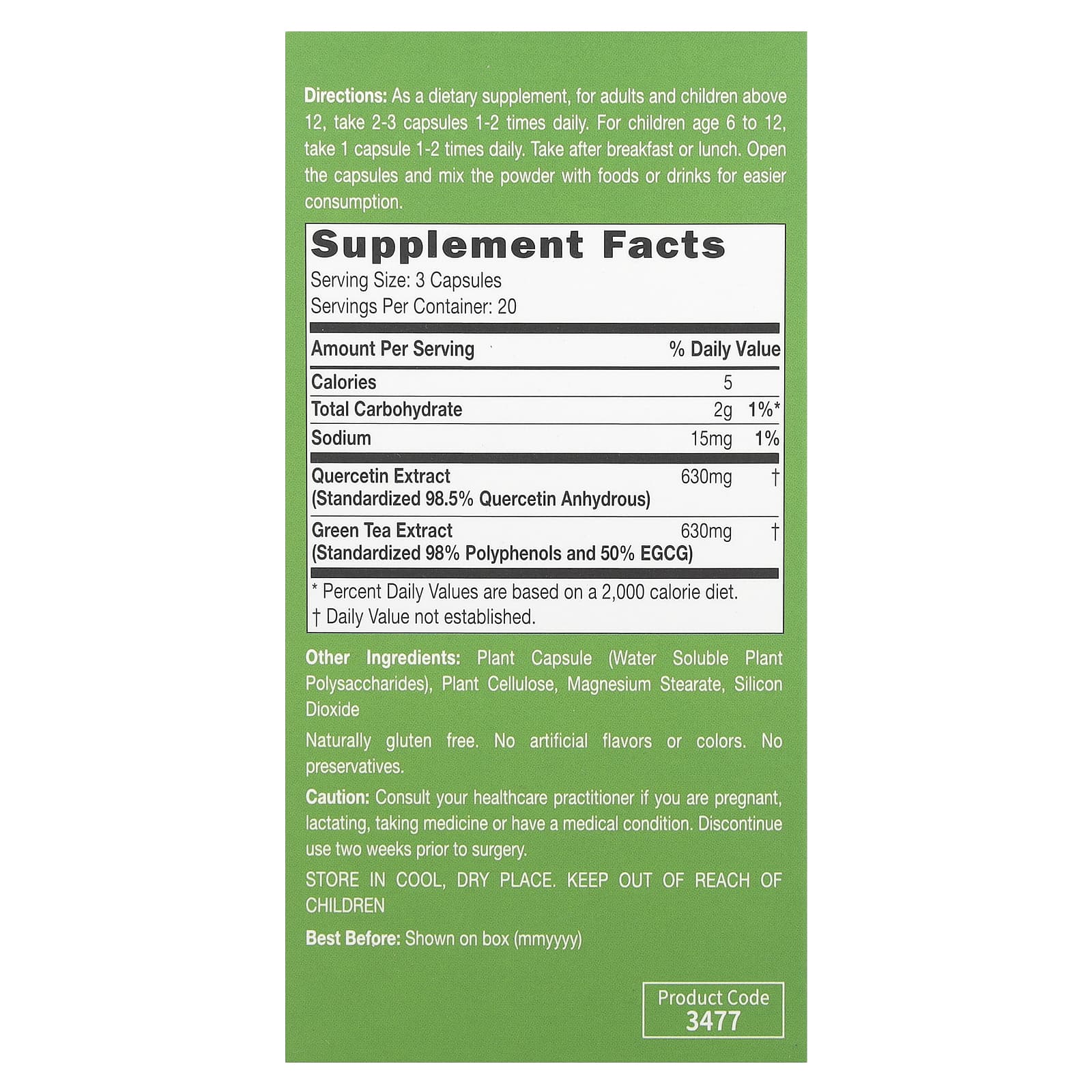 Catalo Naturals, Формула Defense Lung с кверцетином и экстрактом зеленого чая, 60 вегетарианских капсул