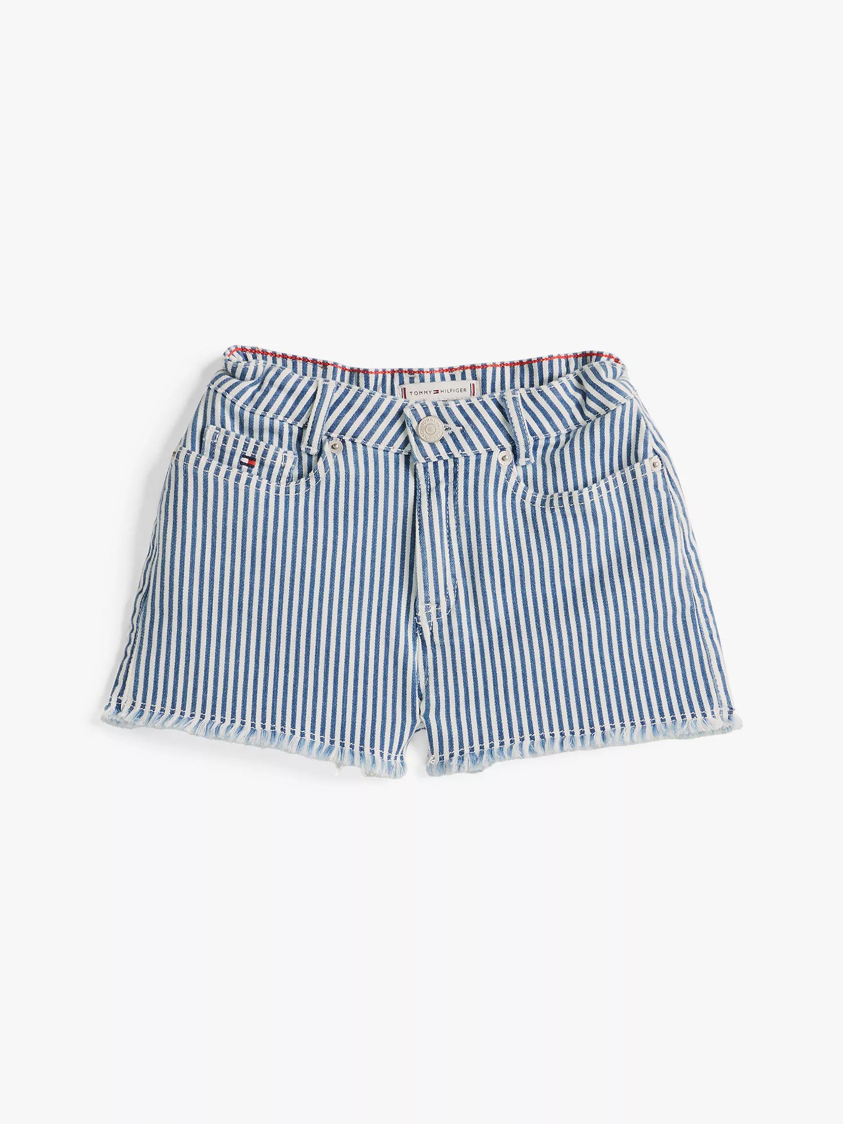 Короткие шорты для девочек Tommy Hilfiger, Детские джинсовые шорты в полоску