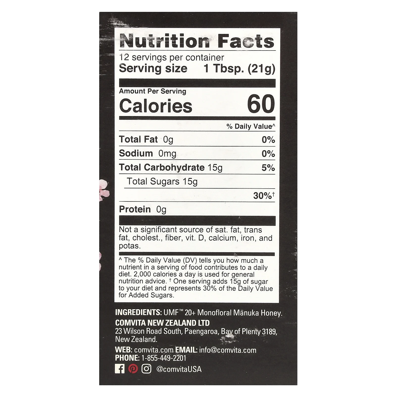 Comvita, Certified UMF 20+ (MGO 829+), необработанный мед манука, 250 г (8,8 унции)