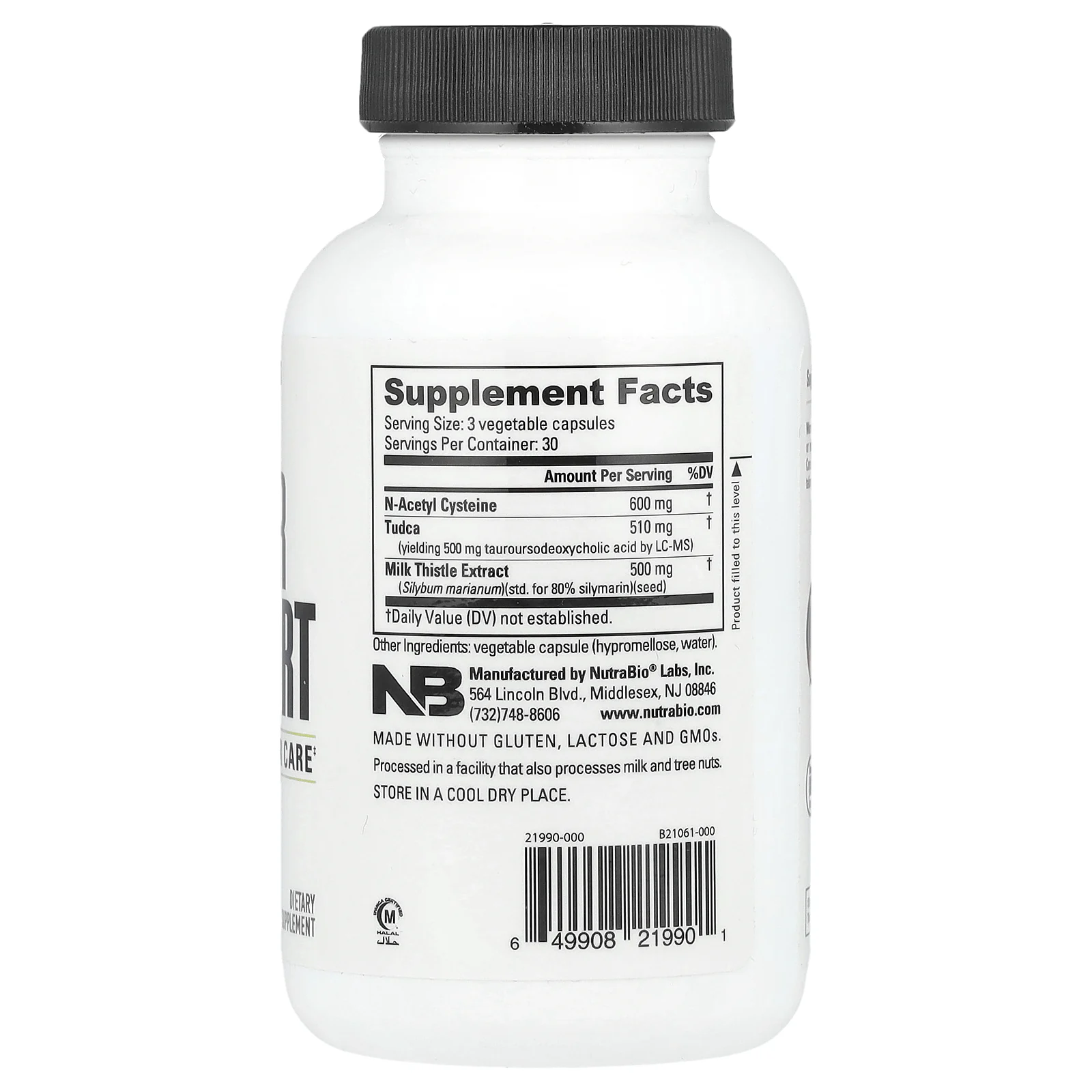 NutraBio, Поддержка печени`` 90 капсул