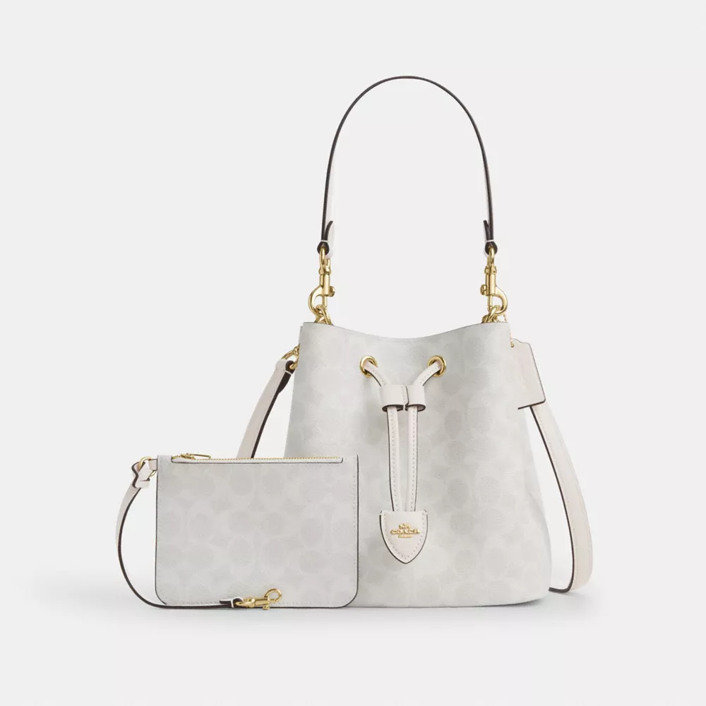 Сумка COACH Rowan Bucket Bag In Signature Canvas