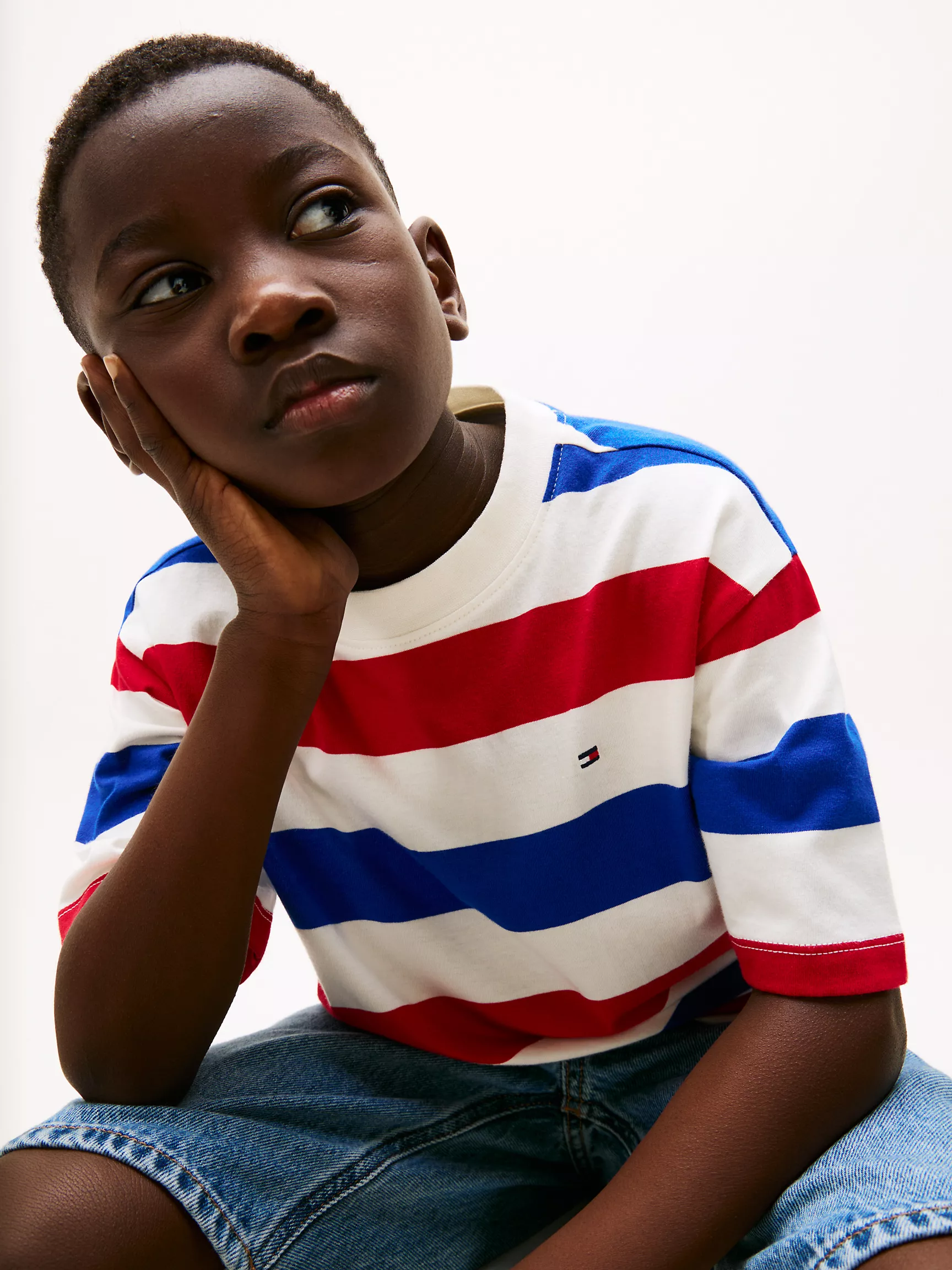 Футболка Tommy Hilfiger для мальчиков, Детская полосатая футболка