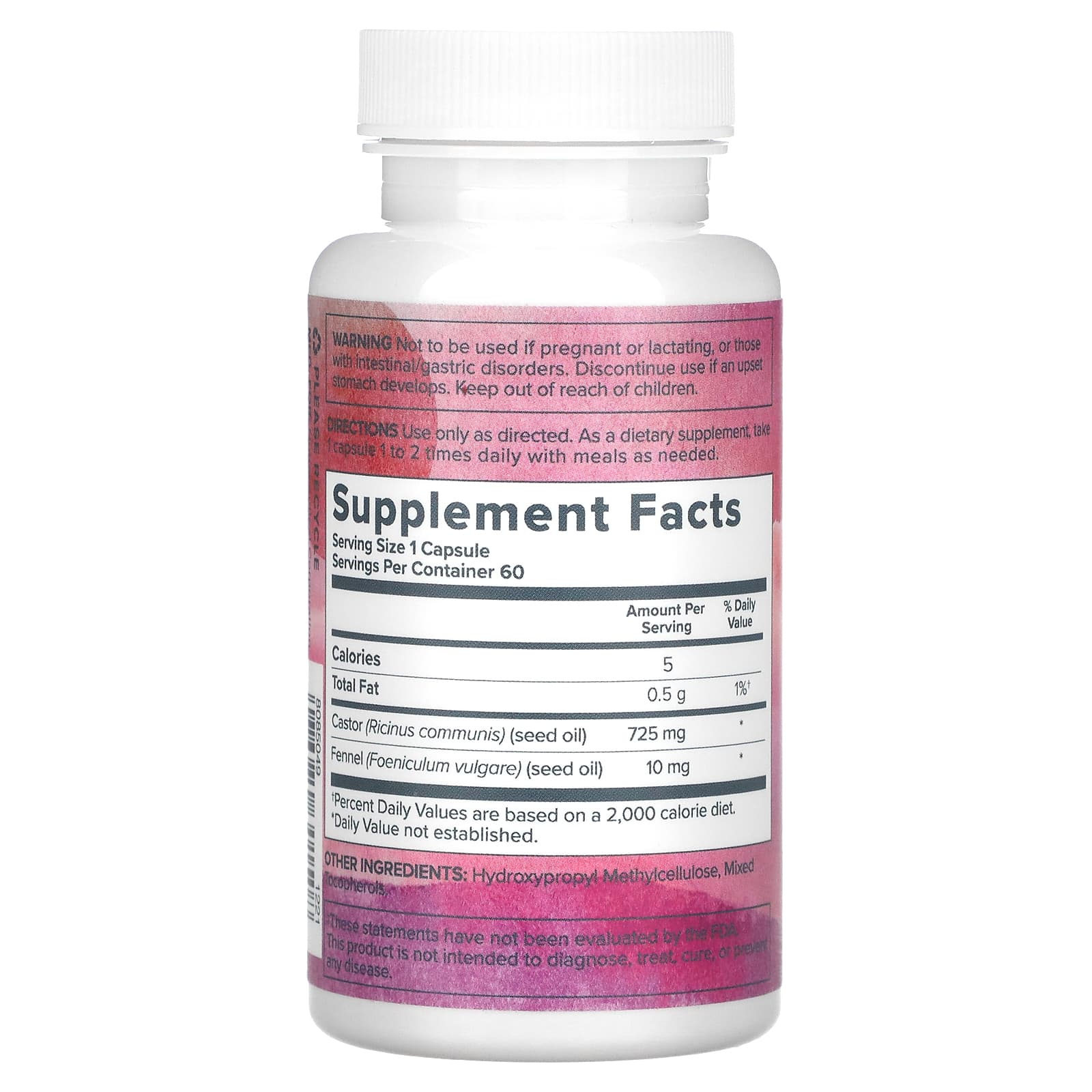 Heritage Store, касторовое масло, 60 вегетарианских капсул