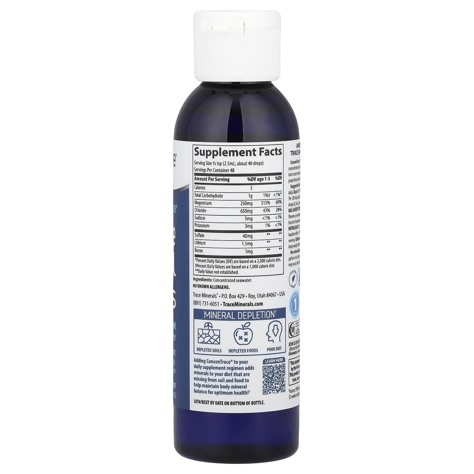 Trace Minerals ®, ConcenTrace, капли с микроэлементами, 118 мл