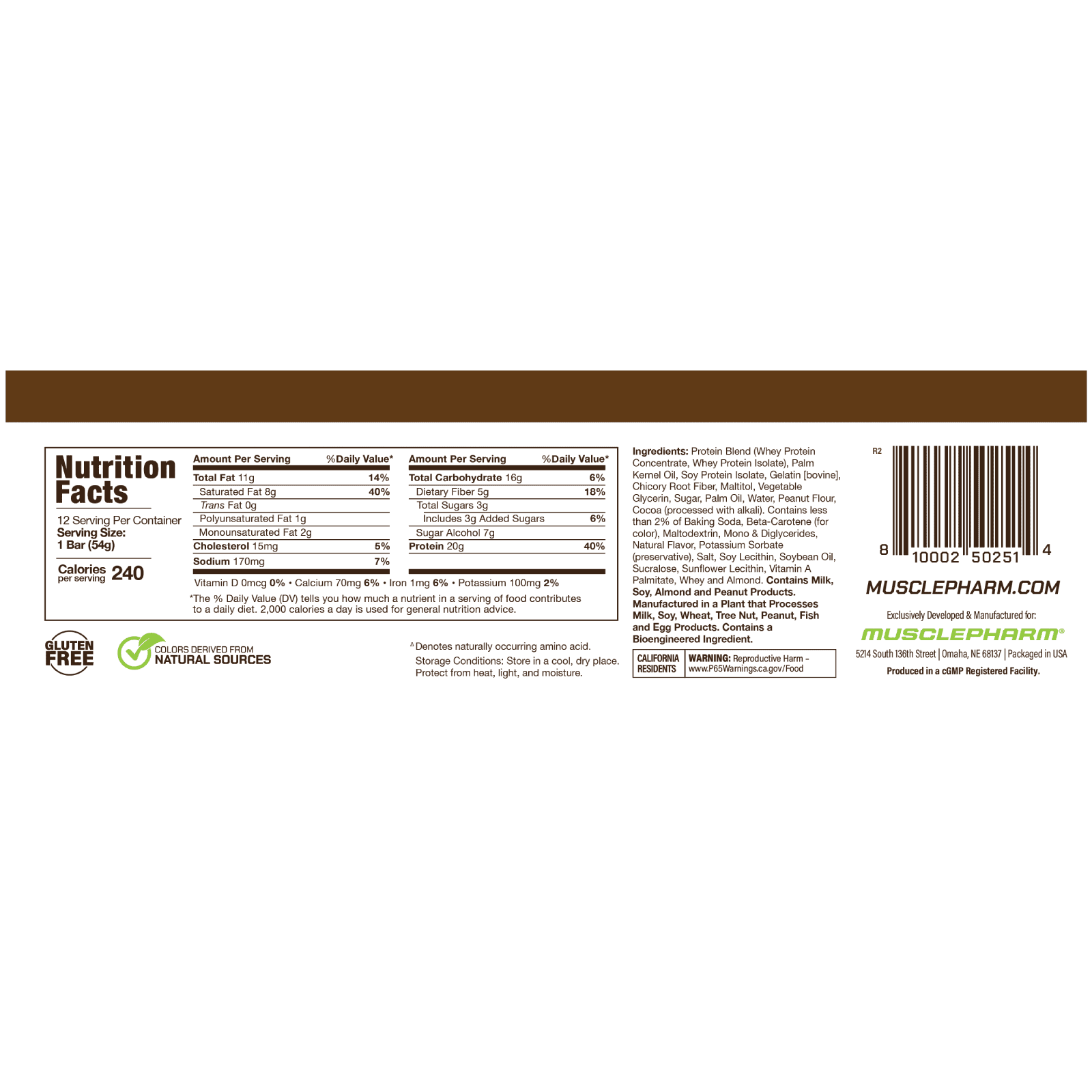 MusclePharm, Combat Redy™, протеиновый батончик, с шоколадом и арахисовой пастой, 12 батончиков по 54 г (1,9 унции)