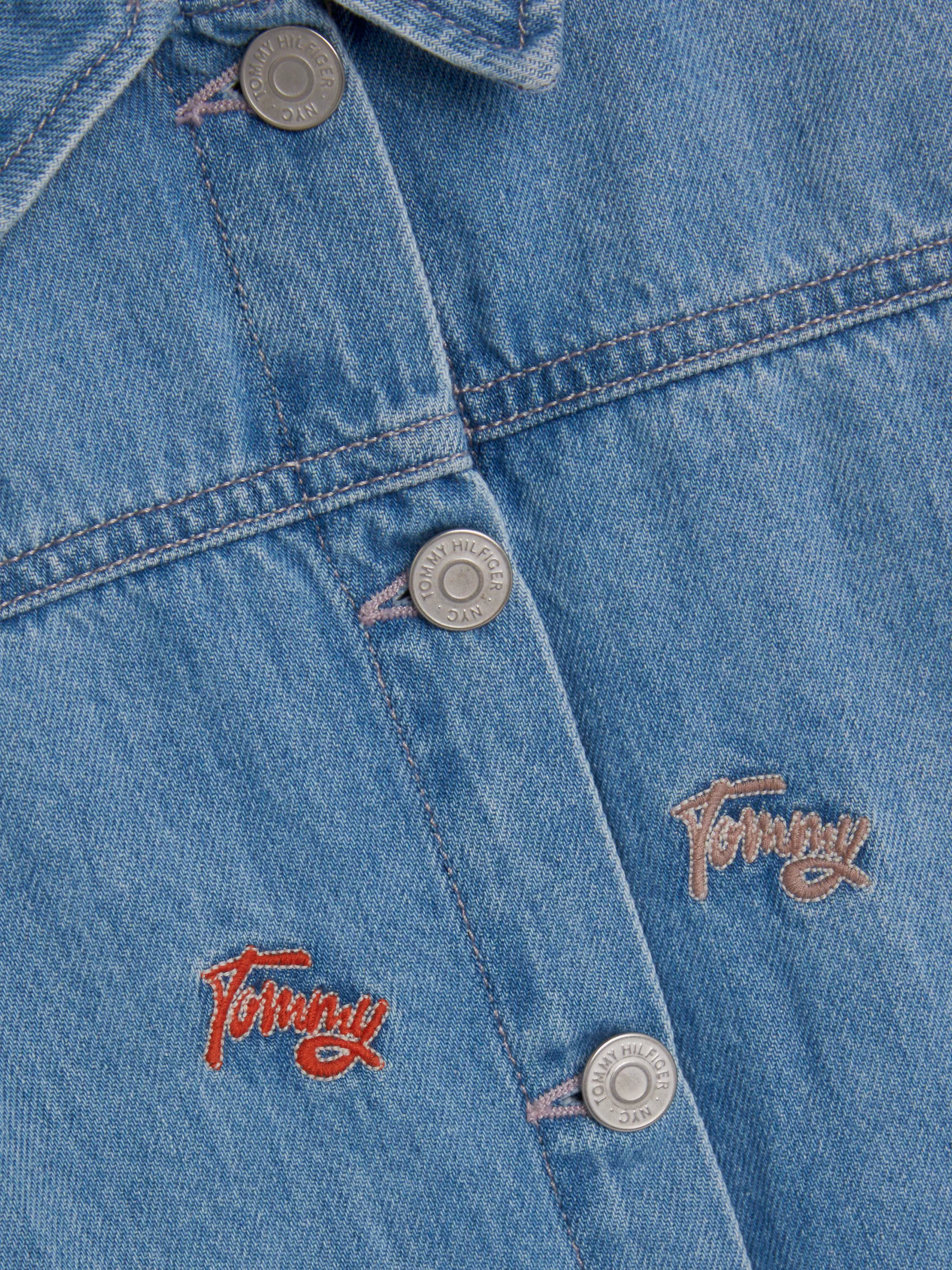 Рубашка для девочек Tommy Hilfiger, Детская джинсовая рубашка Signature