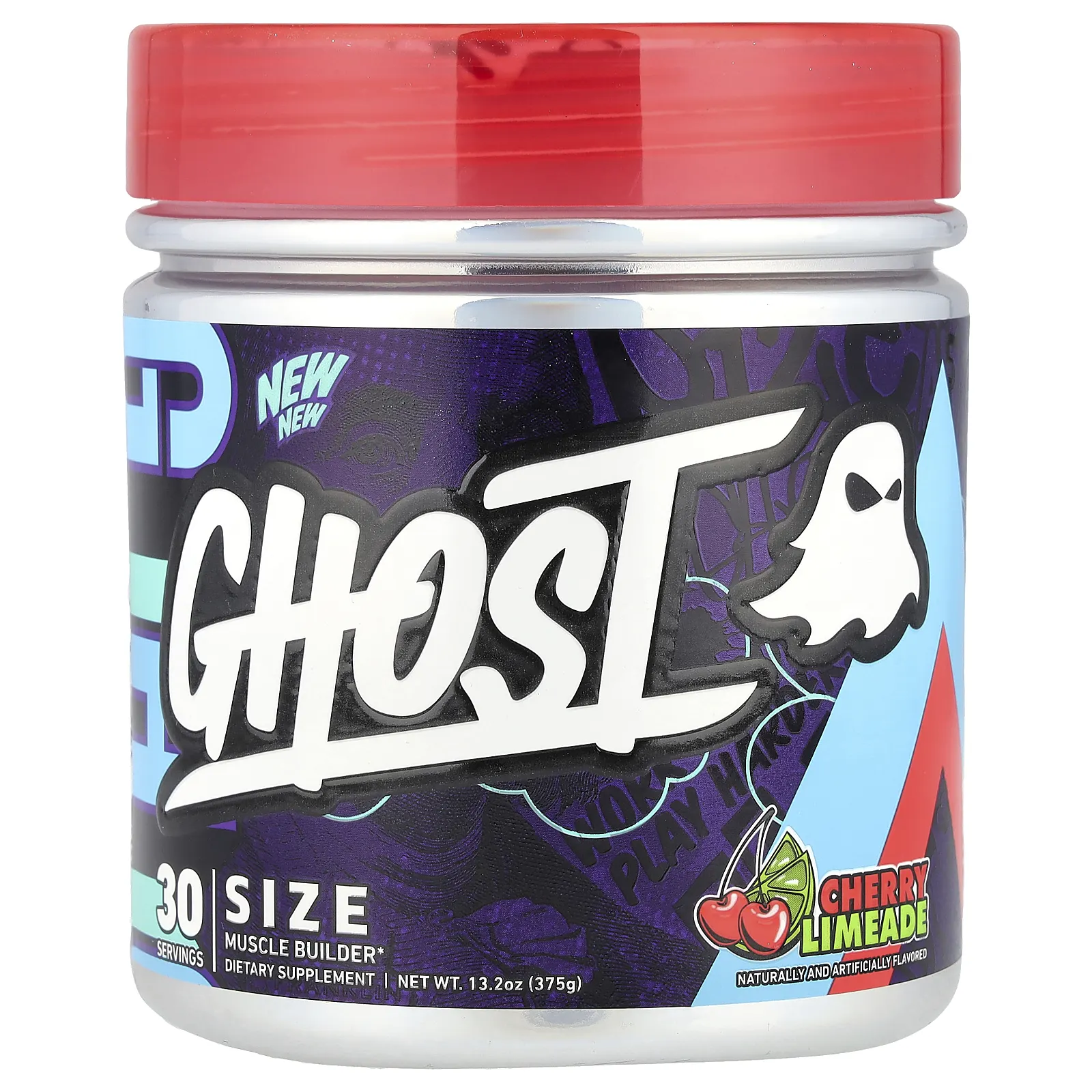 Ghost, Size, для наращивания мышечной массы, вишневый лаймад, 375 г (13,2 унции)