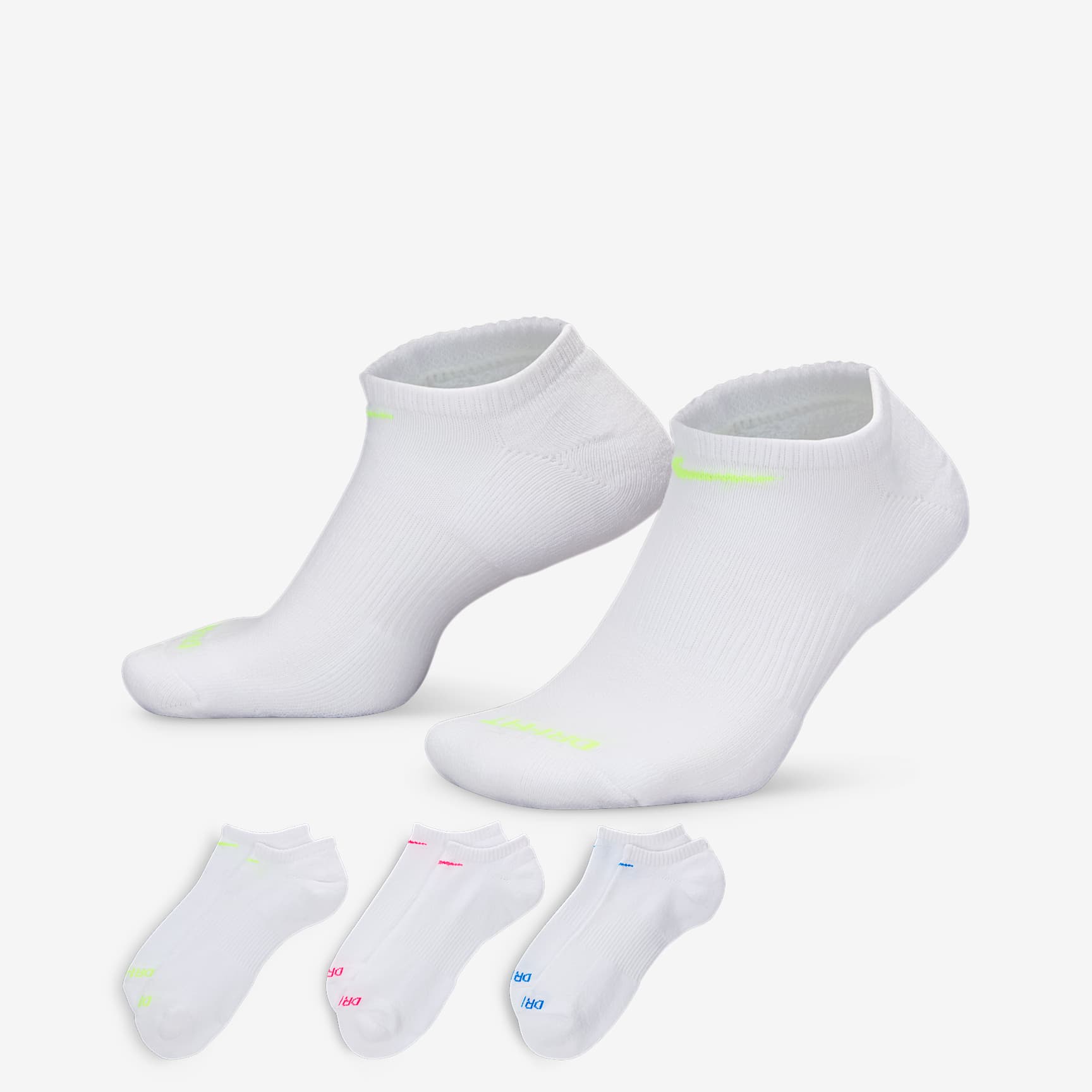 Nike Everyday Plus Cushion Training No-Show Socks (3 Pairs)