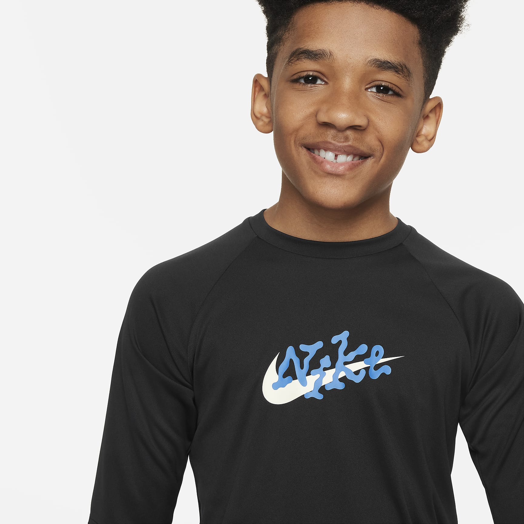Nike Swim Scribble Big Kids' (Boys') Short-Sleeve Hydroguard