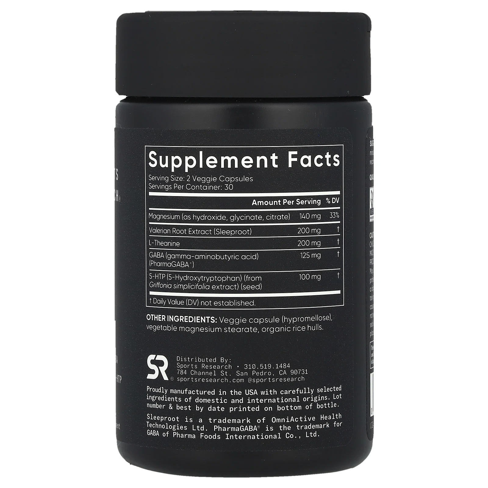 Sports Research, Sleep Complex, без мелатонина, 60 растительных капсул