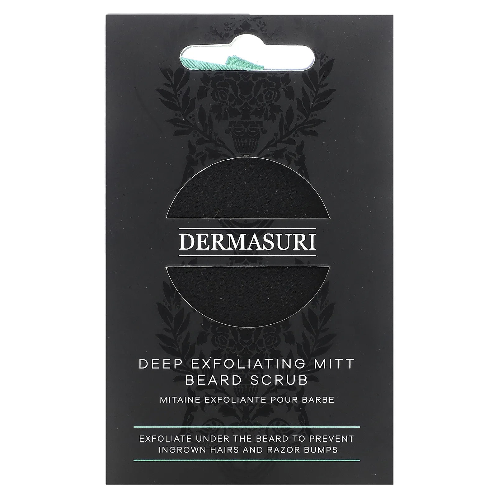 Dermasuri, рукавица для глубокого отшелушивания, скраб для бороды, 1 рукавица