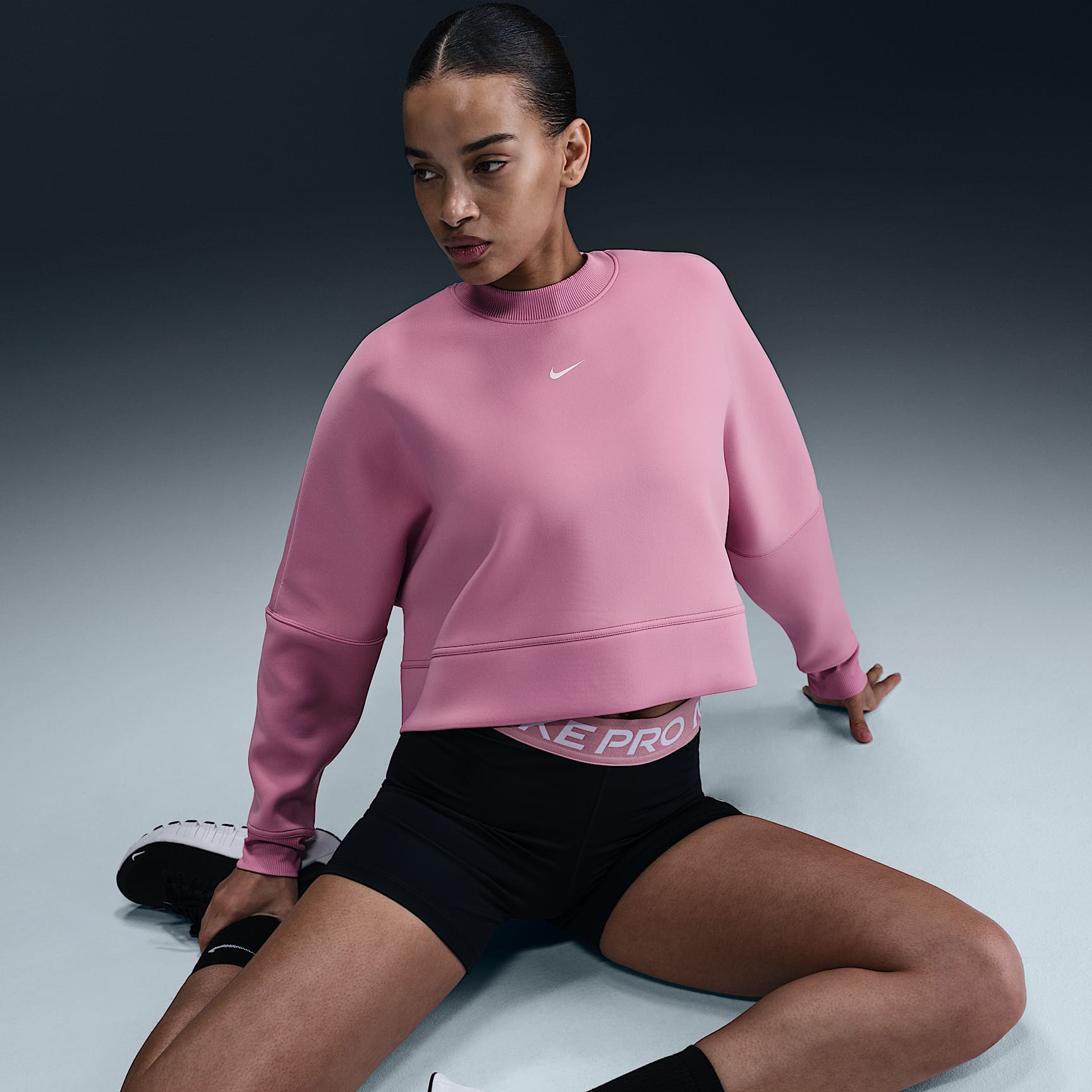 Nike Prima Women's Dri-FIT Oversized Crew-Neck Cropped Top