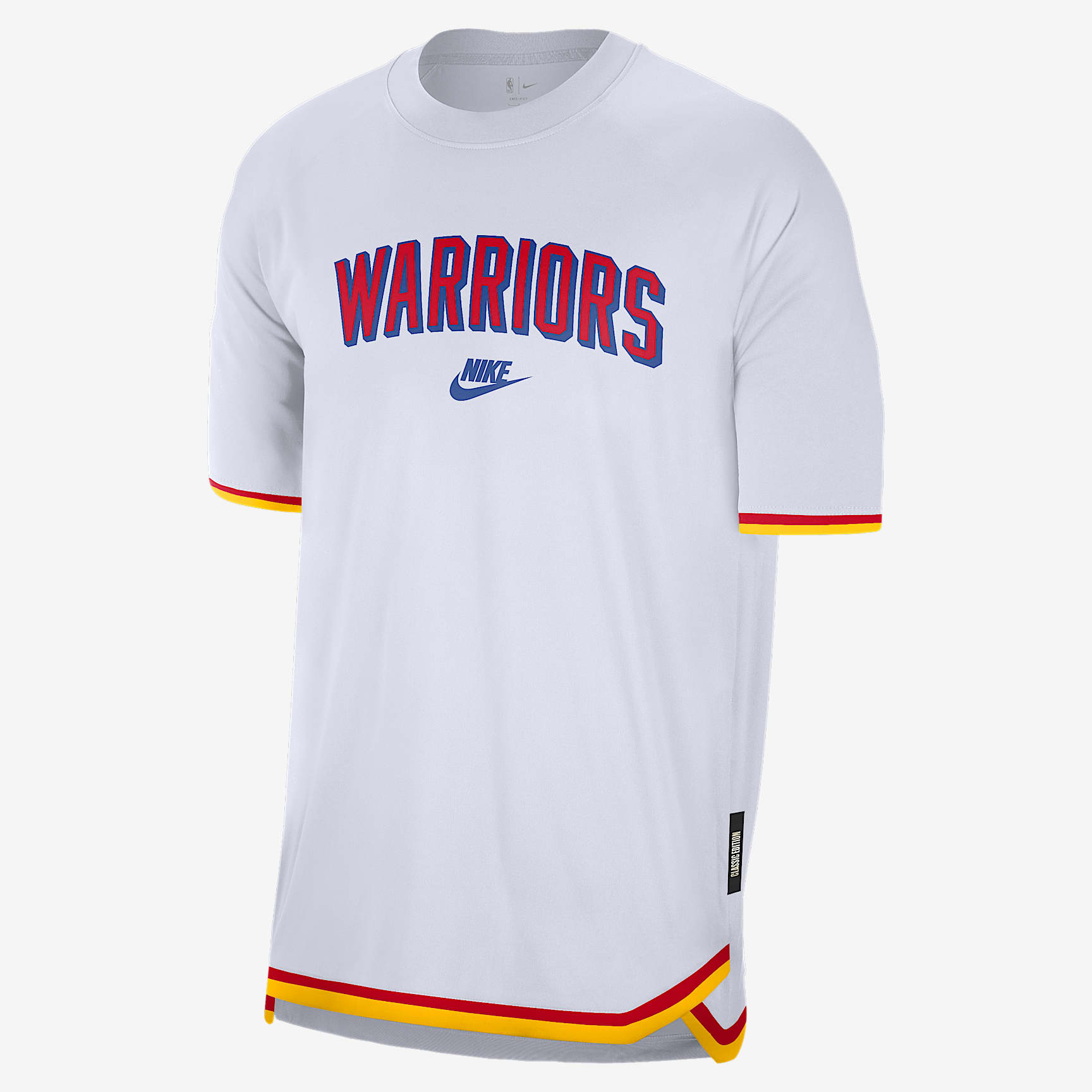 Golden State Warriors Hardwood Classics Men's Nike Dri-FIT NBA Short-Sleeve Pregame Top
