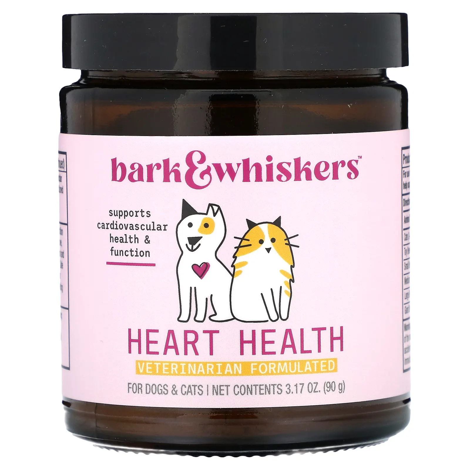 Dr. Mercola, Bark & Whiskers, добавка для здоровья сердца, для собак и кошек, 90 г (3,17 унции)
