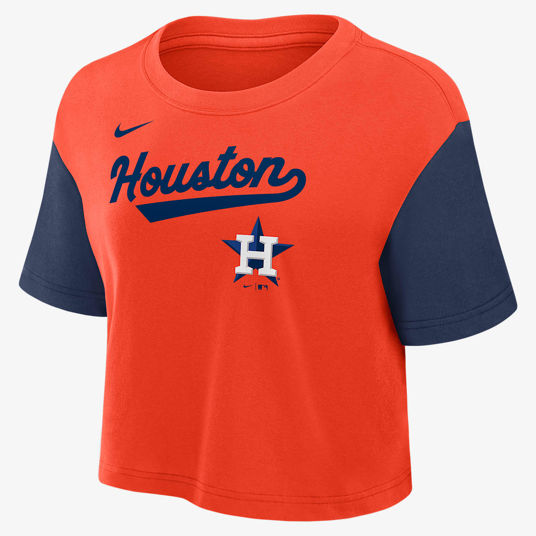 Houston Astros Script Women's Nike Dri-FIT MLB Cropped T-Shirt