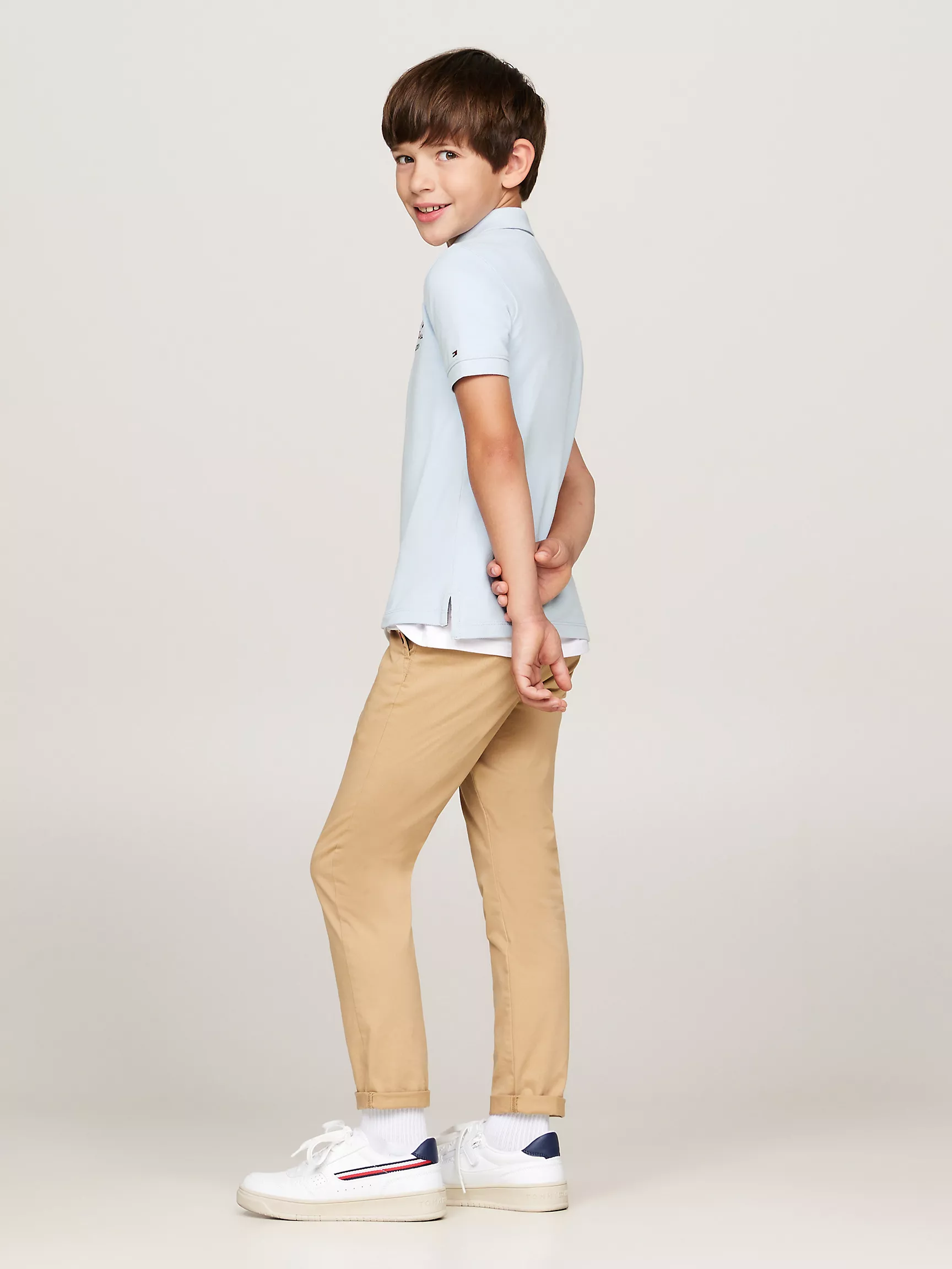 Рубашка-поло для мальчиков Tommy Hilfiger, Детское поло с вышитым логотипом флага в форме арки