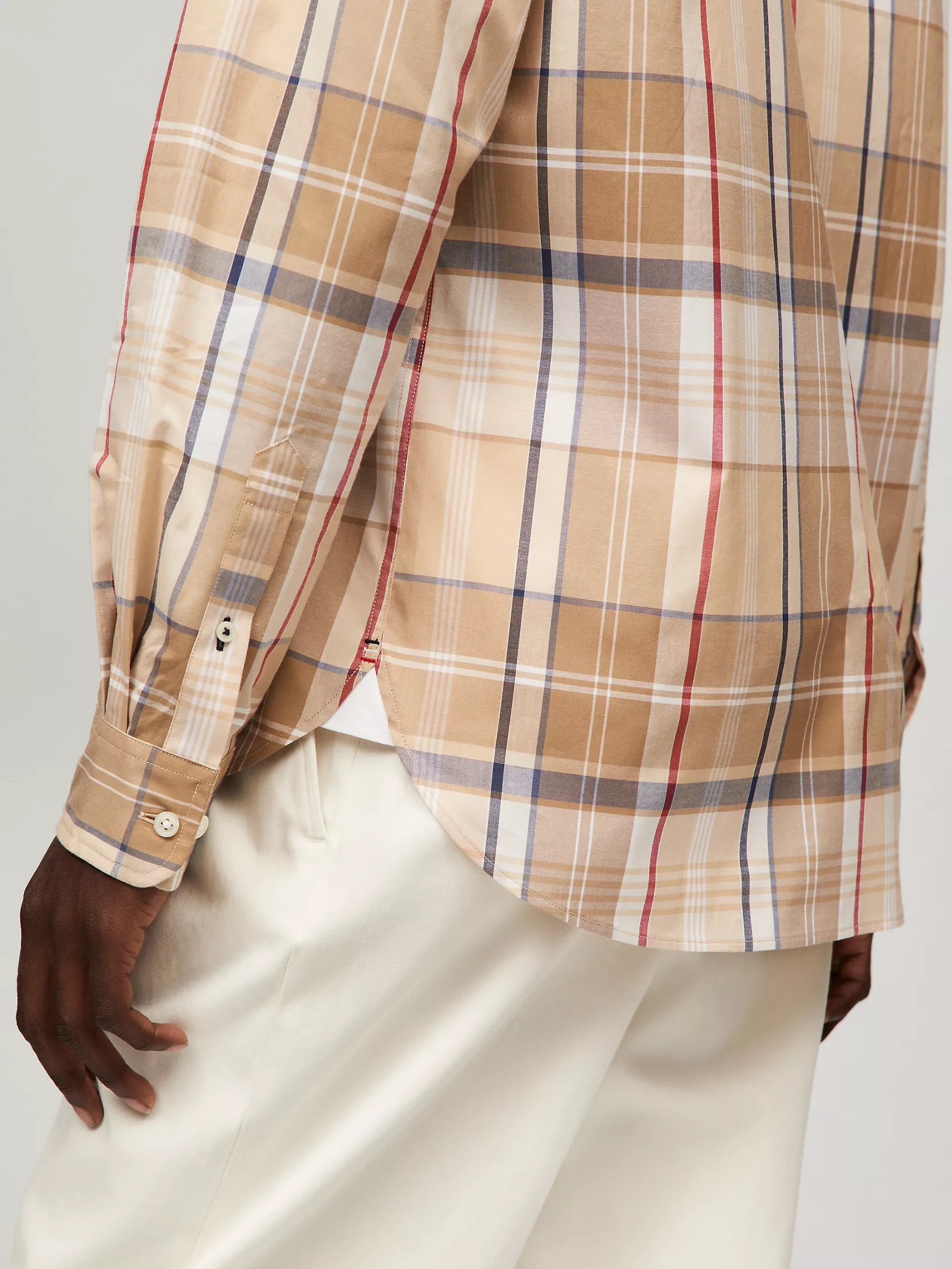 Мужская рубашка Tommy Hilfiger, Клетчатая рубашка стандартного кроя в стиле Colorblock