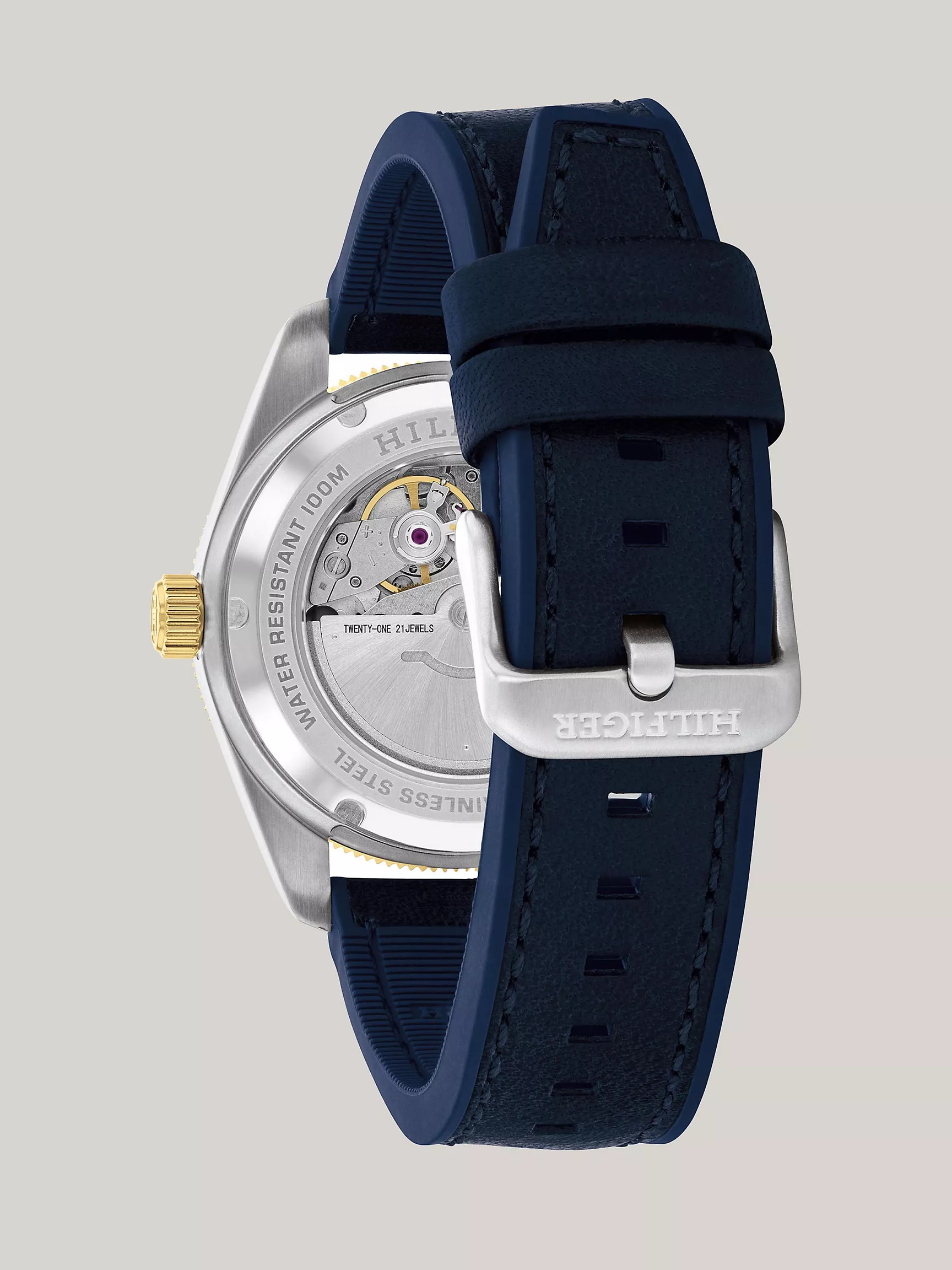 Мужские часы Tommy Hilfiger, Автоматические дайверские часы 40 мм с синим циферблатом