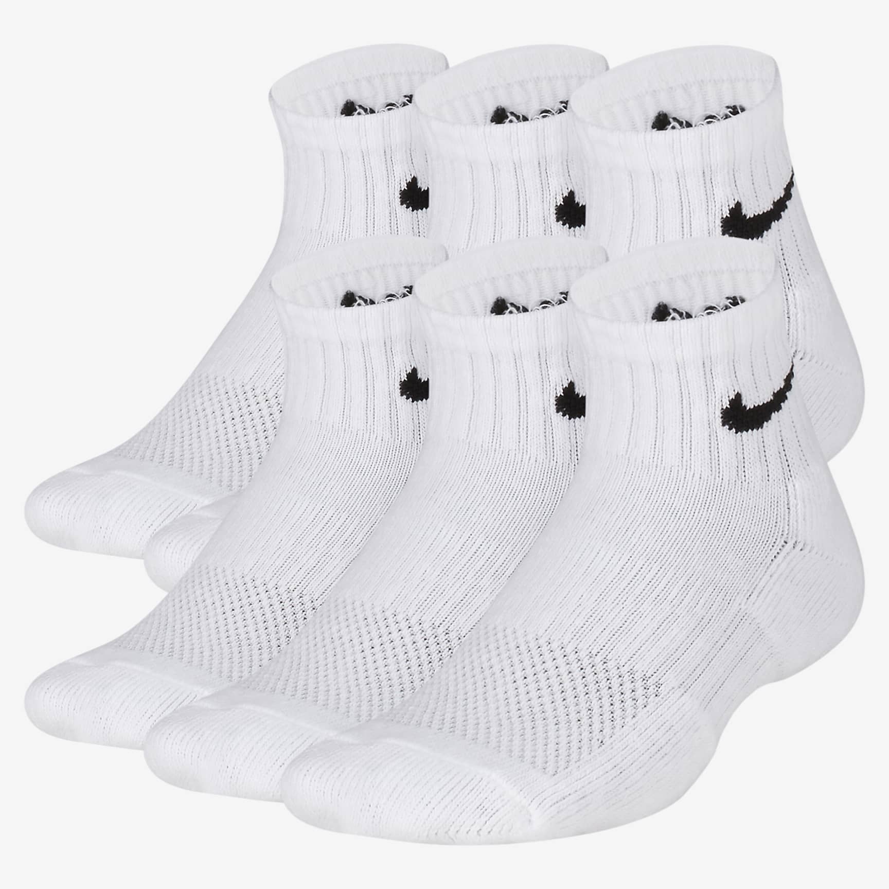 Nike Everyday Kids' Cushioned Ankle Socks (6 Pairs)