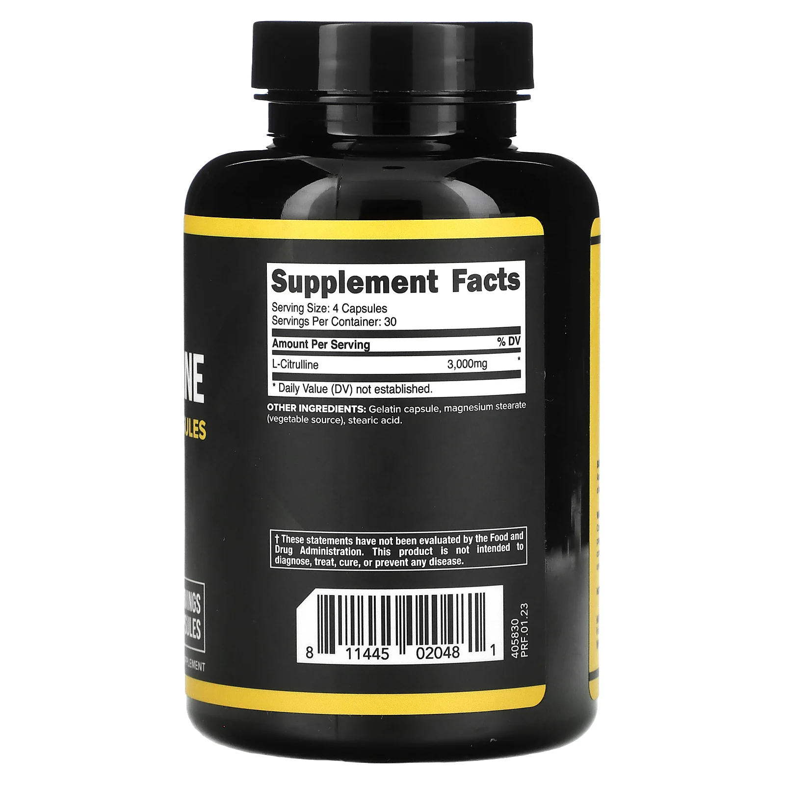 Primaforce, L-цитруллин, 3000 мг, 120 капсул (750 мг в 1 капсуле)