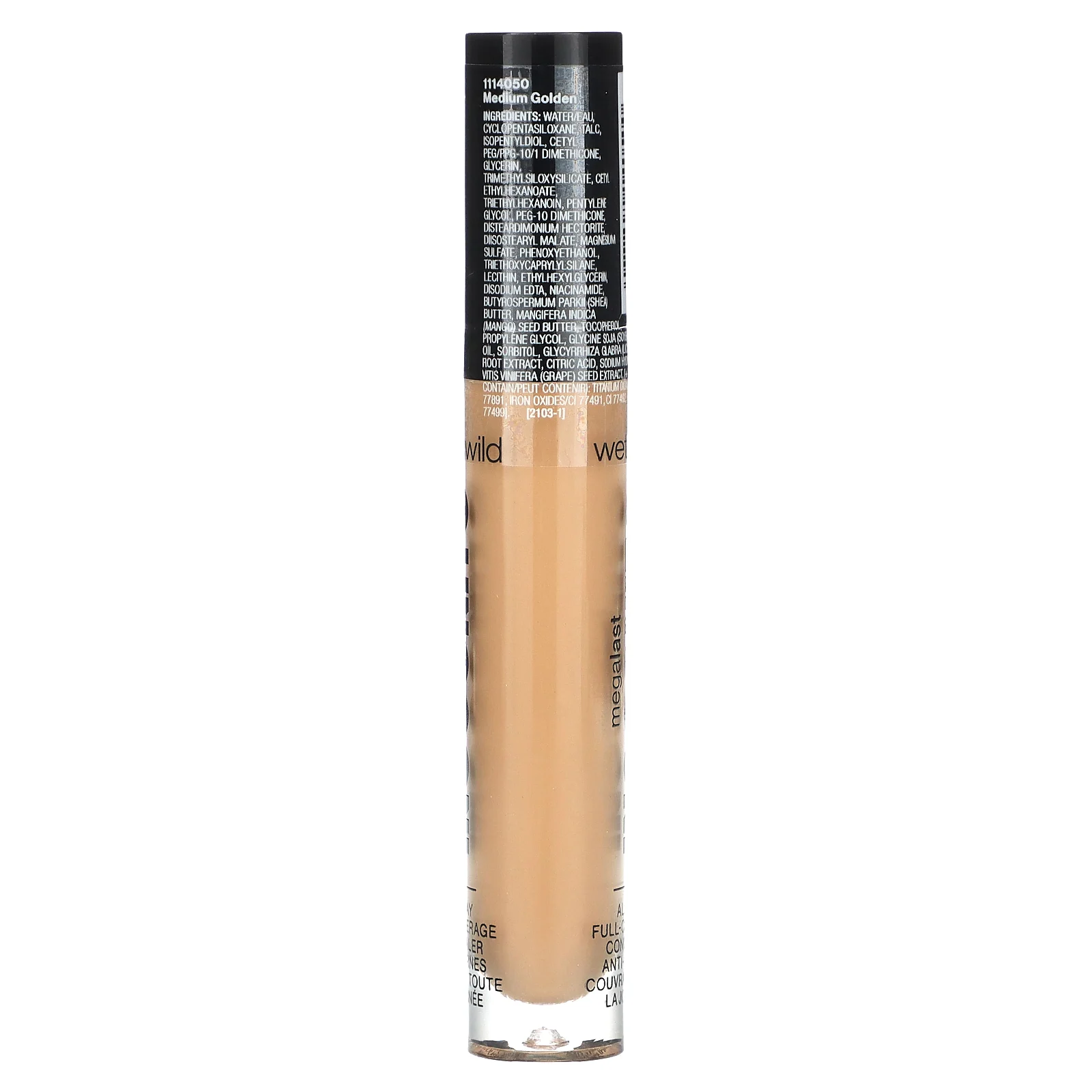 wet n wild, Megalast Incognito, консилер с полным покрытием на весь день, золотистый, 5,5 мл (0,18 жидк. унции)