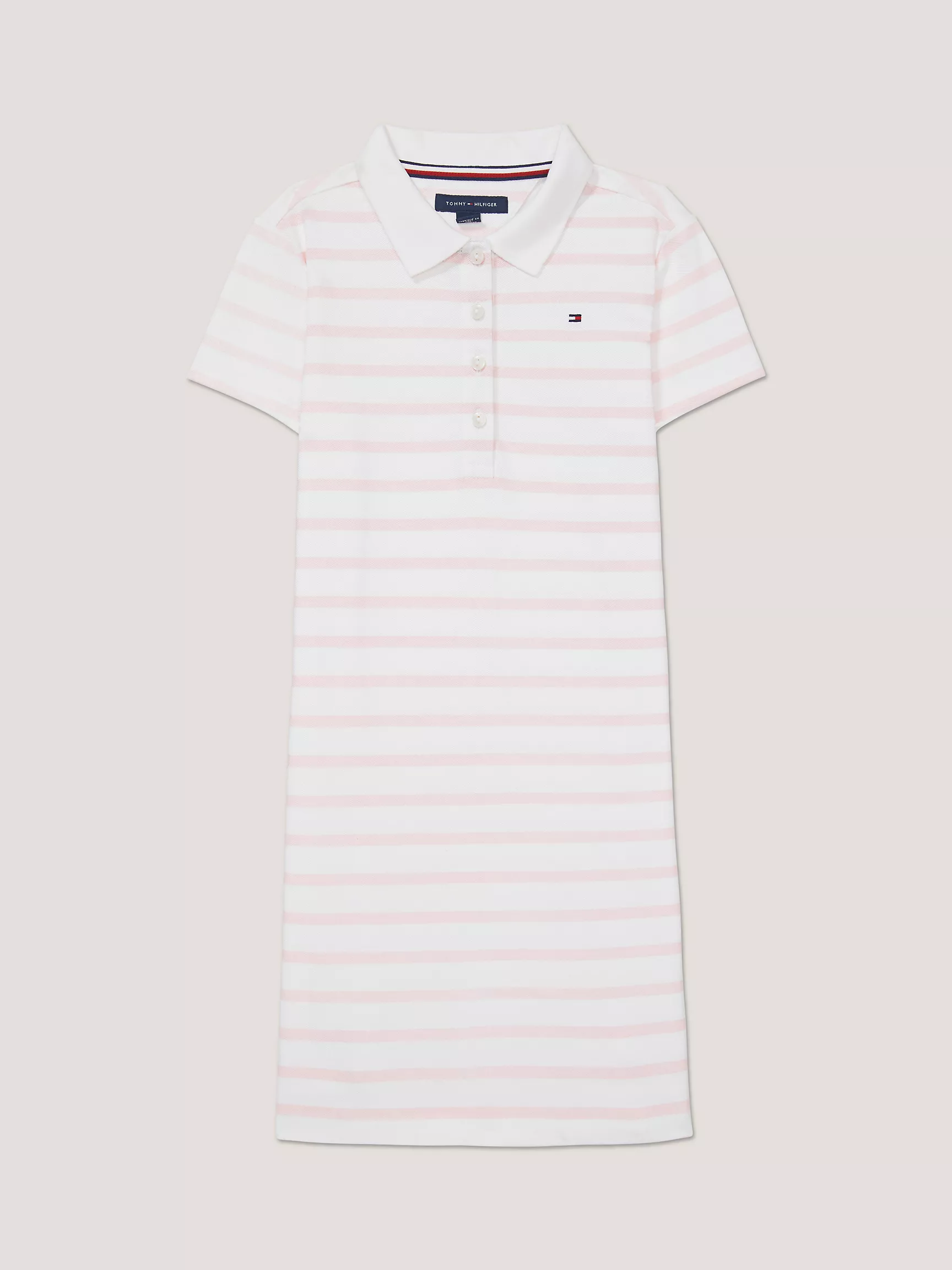 Платье для девочек Tommy Hilfiger, Детское эластичное платье-поло из пике в полоску