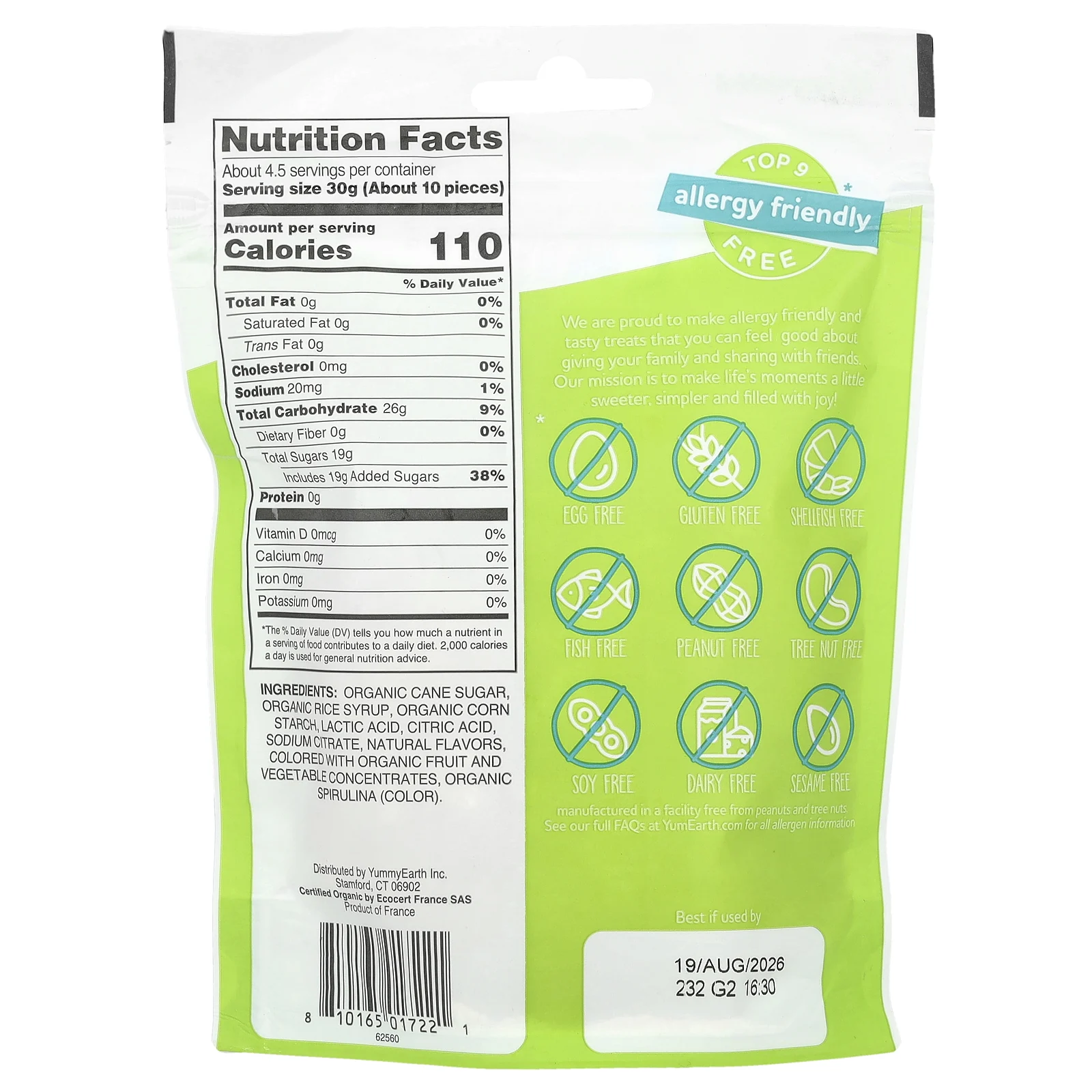 YumEarth, Organic Sour Littles, мягкие жевательные конфеты, клубника, голубая малина, лимон, 142 г (5 унций)