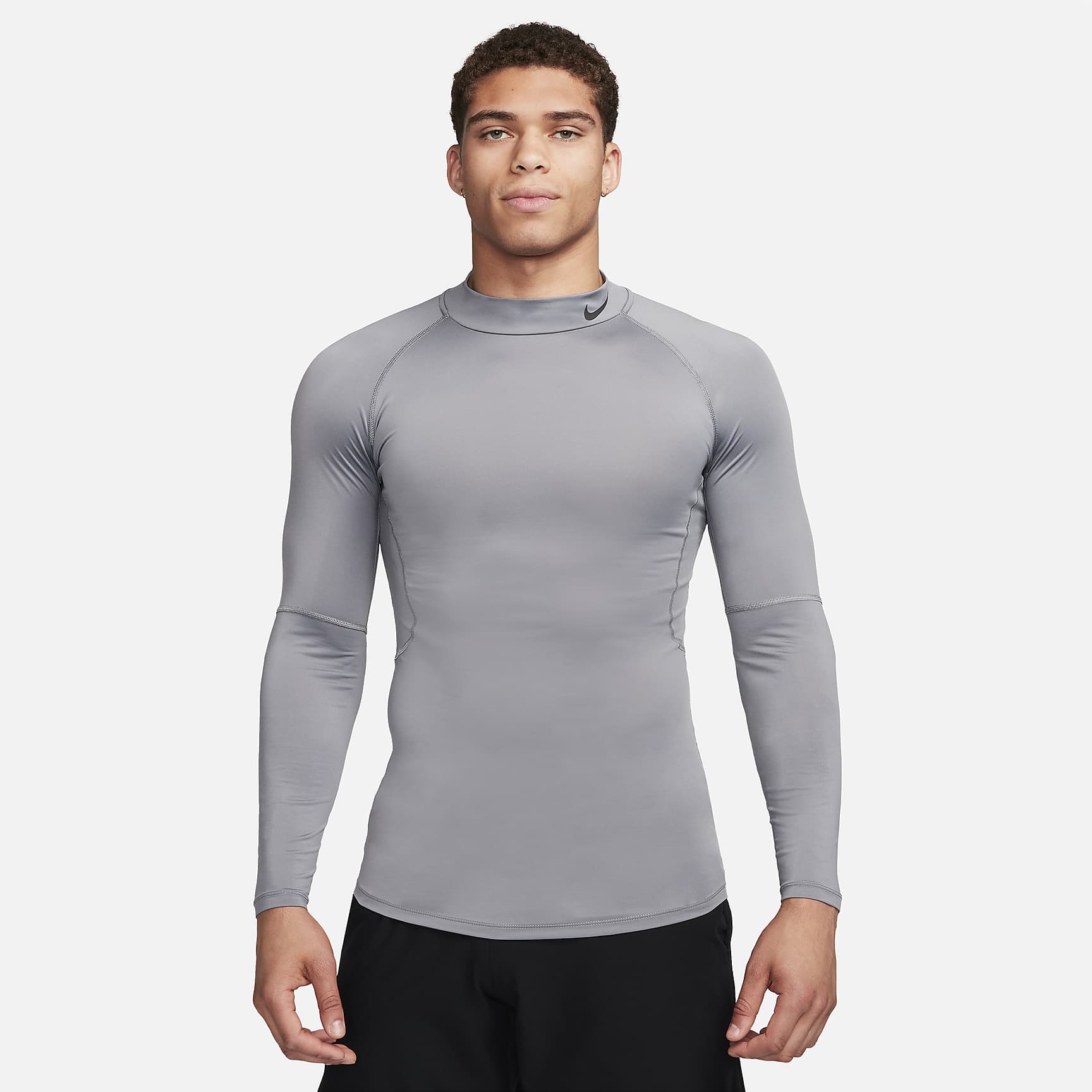 Nike Pro Men's Dri-FIT Fitness Mock-Neck Long-Sleeve Top