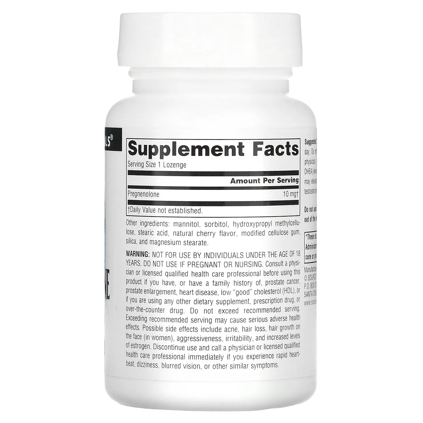 Source Naturals, Прегненолон, со вкусом вишни, 10 мг, 120 леденцов