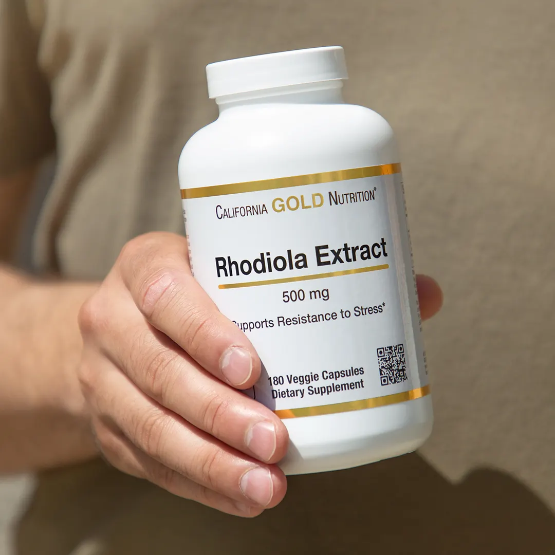 California Gold Nutrition, экстракт родиолы, 500 мг, 180 растительных капсул