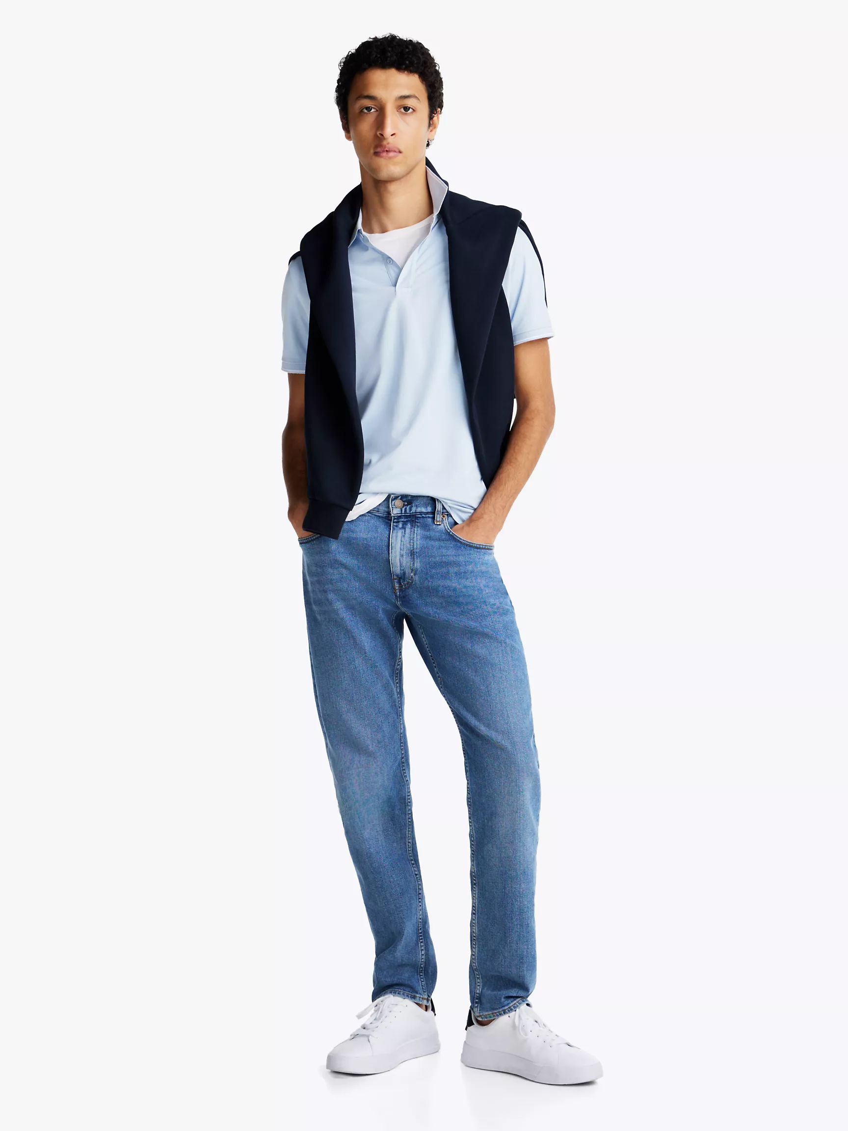 Мужское поло Tommy Hilfiger, Стандартное поло из трикотажной ткани Performance