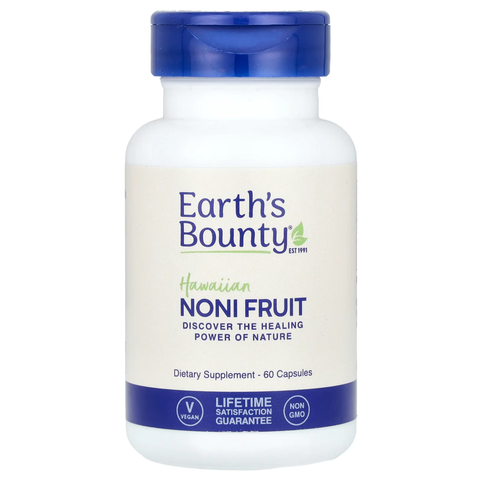 Earth's Bounty ( Matrix Health ), плоды нони, гавайские, 500 мг, 60 вегетарианских капсул