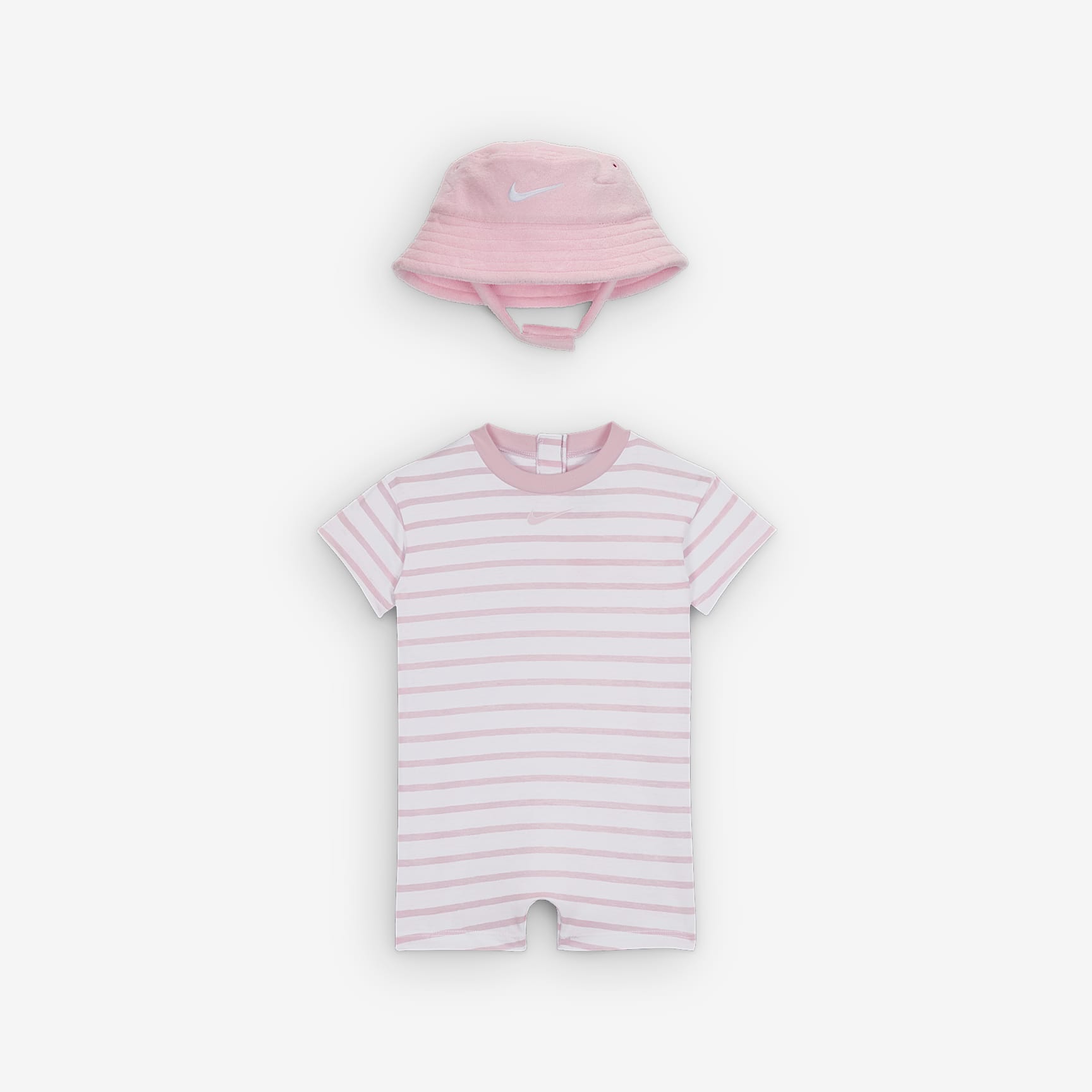 Nike Baby Short Sleeve Romper with Bucket Hat