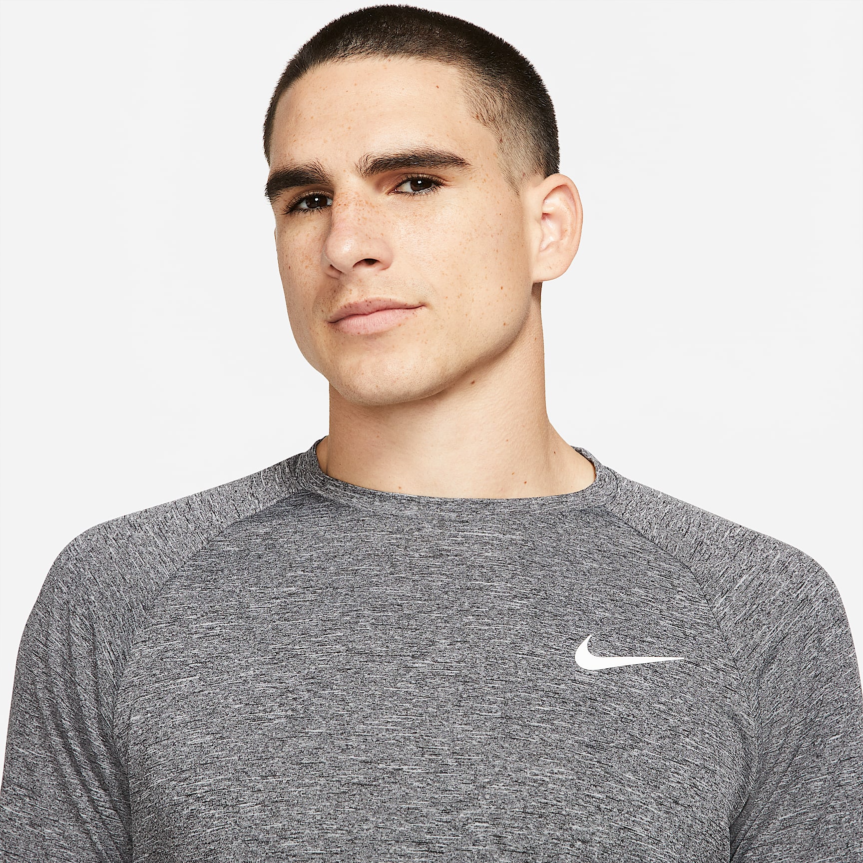 Nike Men's Heathered Long-Sleeve Hydroguard Swim Shirt