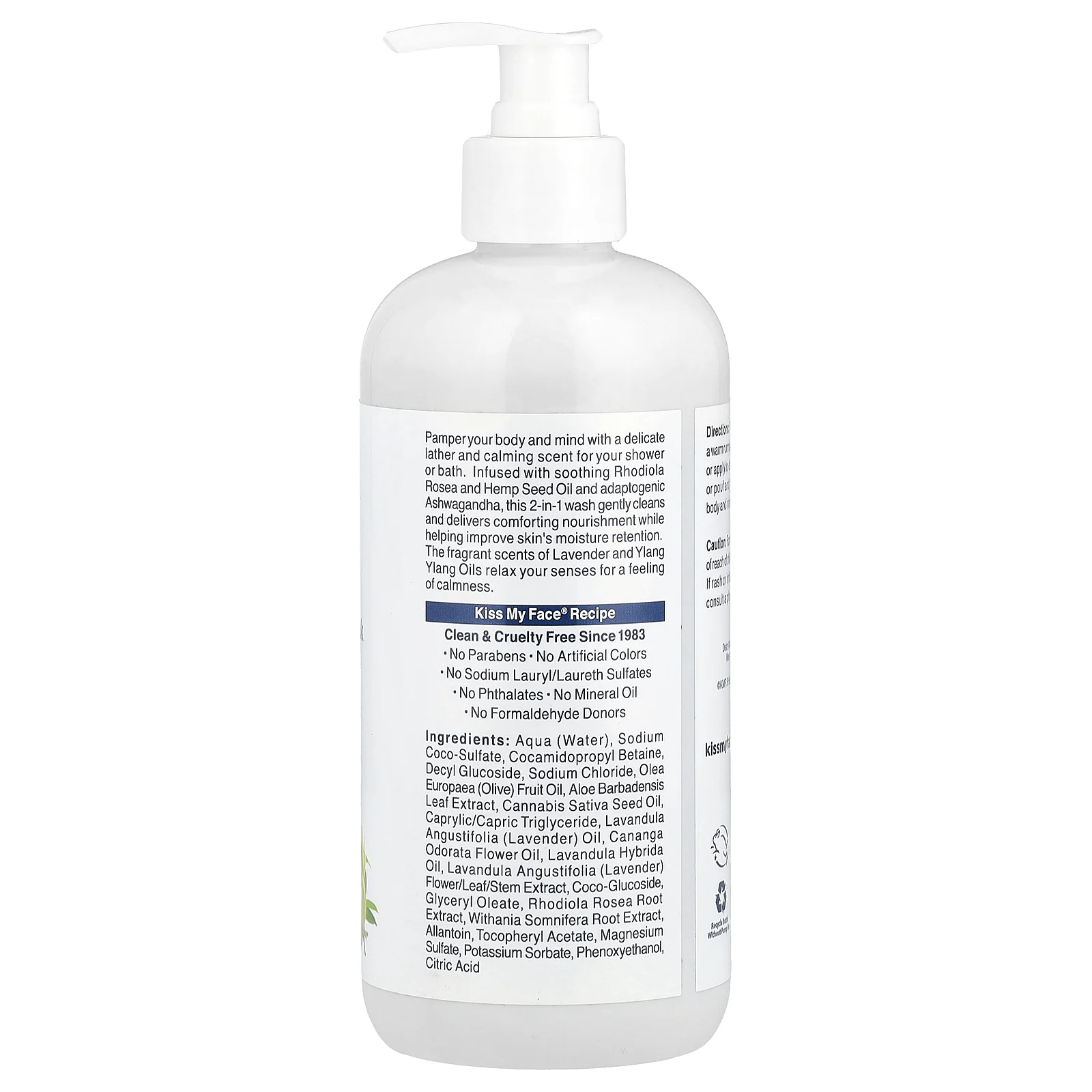 Kiss My Face, Средство для душа и ванны De-Stress 2 в 1, лаванда и иланг-иланг, 473 мл (16 жидк. Унций)