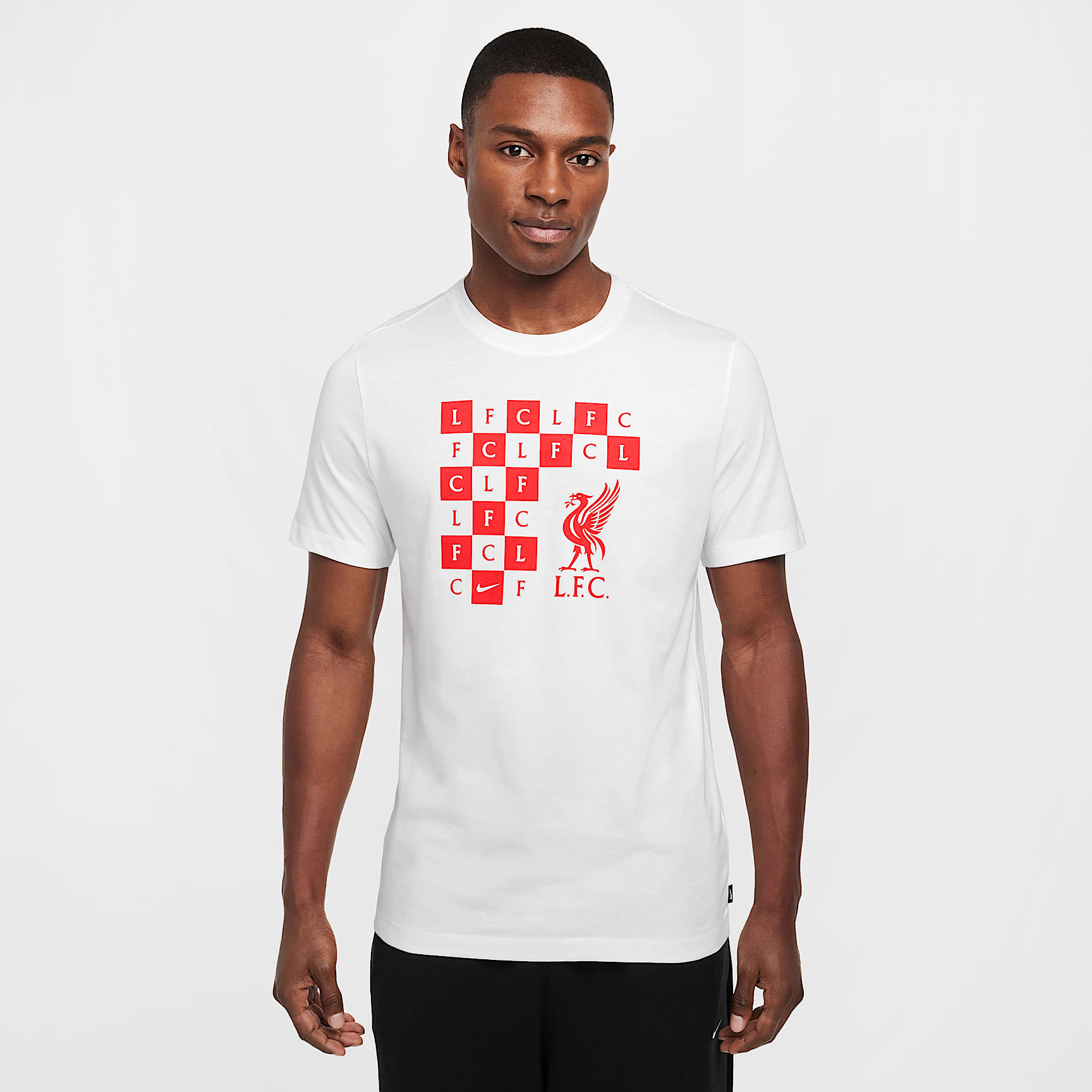 Liverpool FC Men's Nike Soccer Checkered T-Shirt