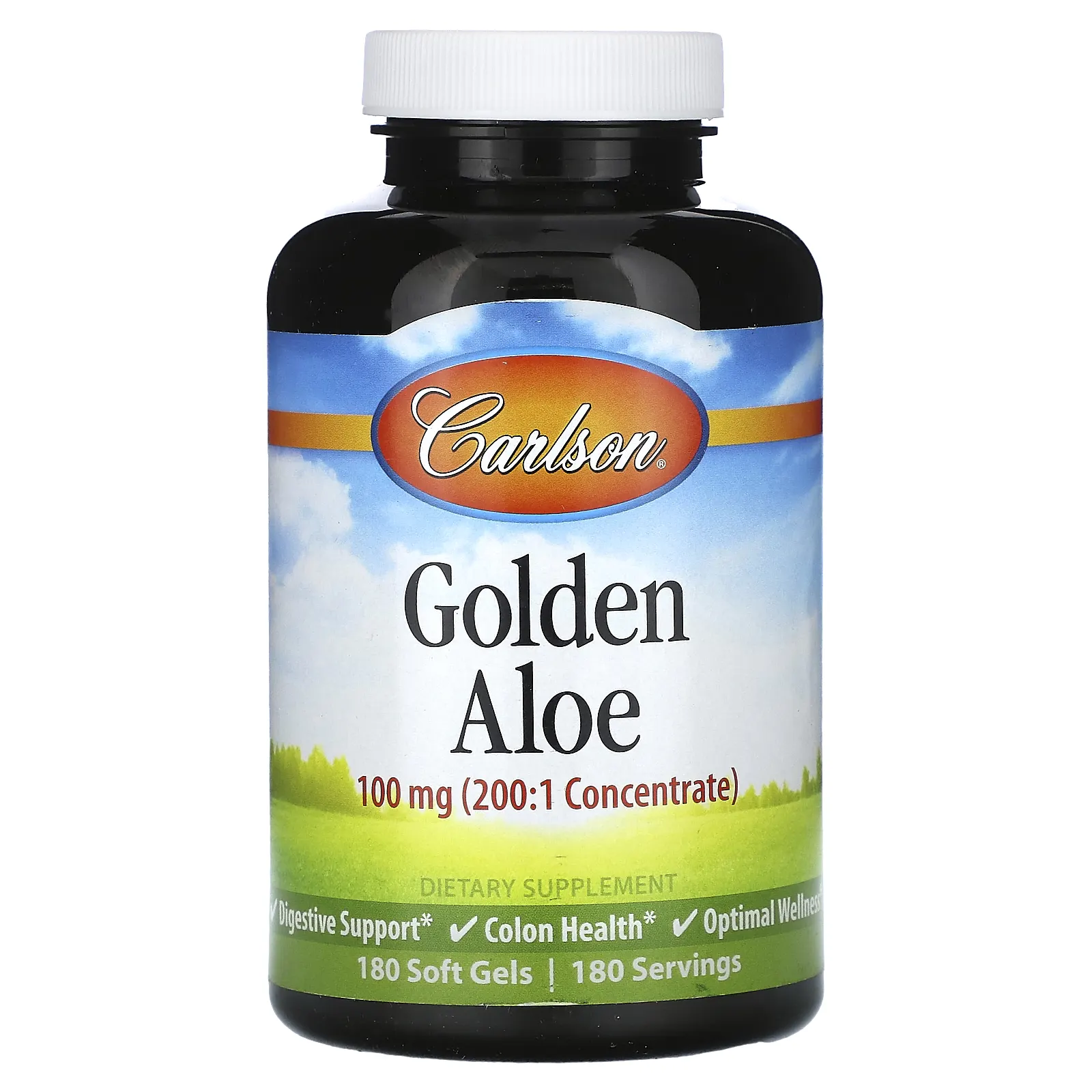 Carlson, Golden Aloe, 100 мг, 180 мягких таблеток